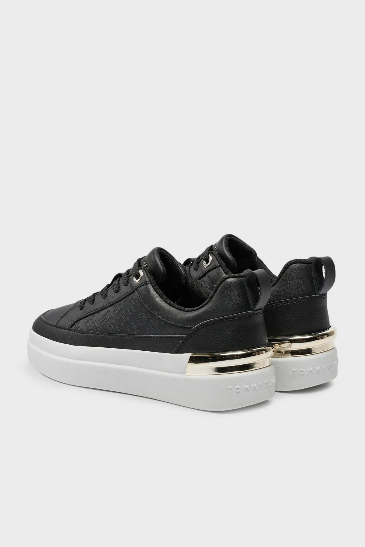 Tommy Hilfiger Deri Sneaker Bayan Ayakkabı FW0FW07808 BDS SİYAH - 3