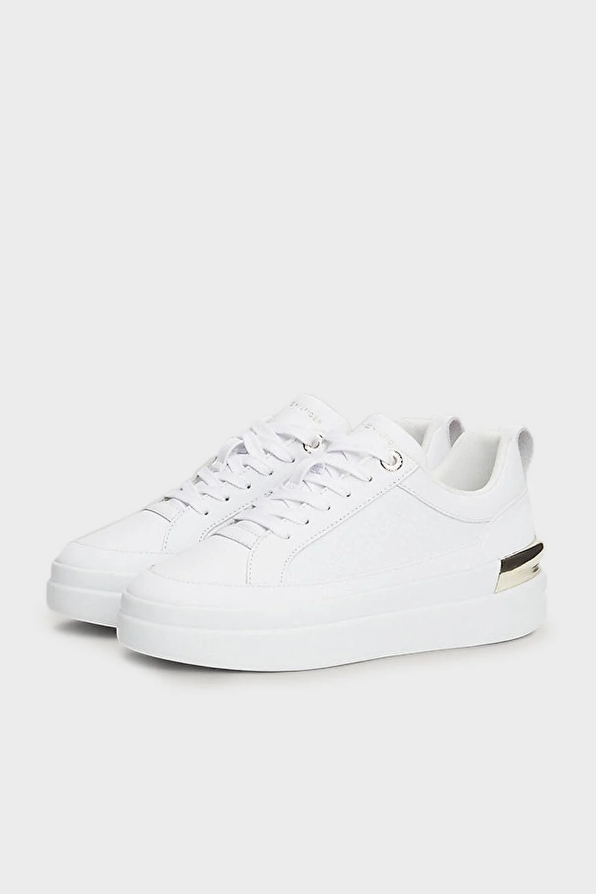 Tommy Hilfiger Deri Sneaker Bayan Ayakkabı FW0FW07808 YBS BEYAZ - 2