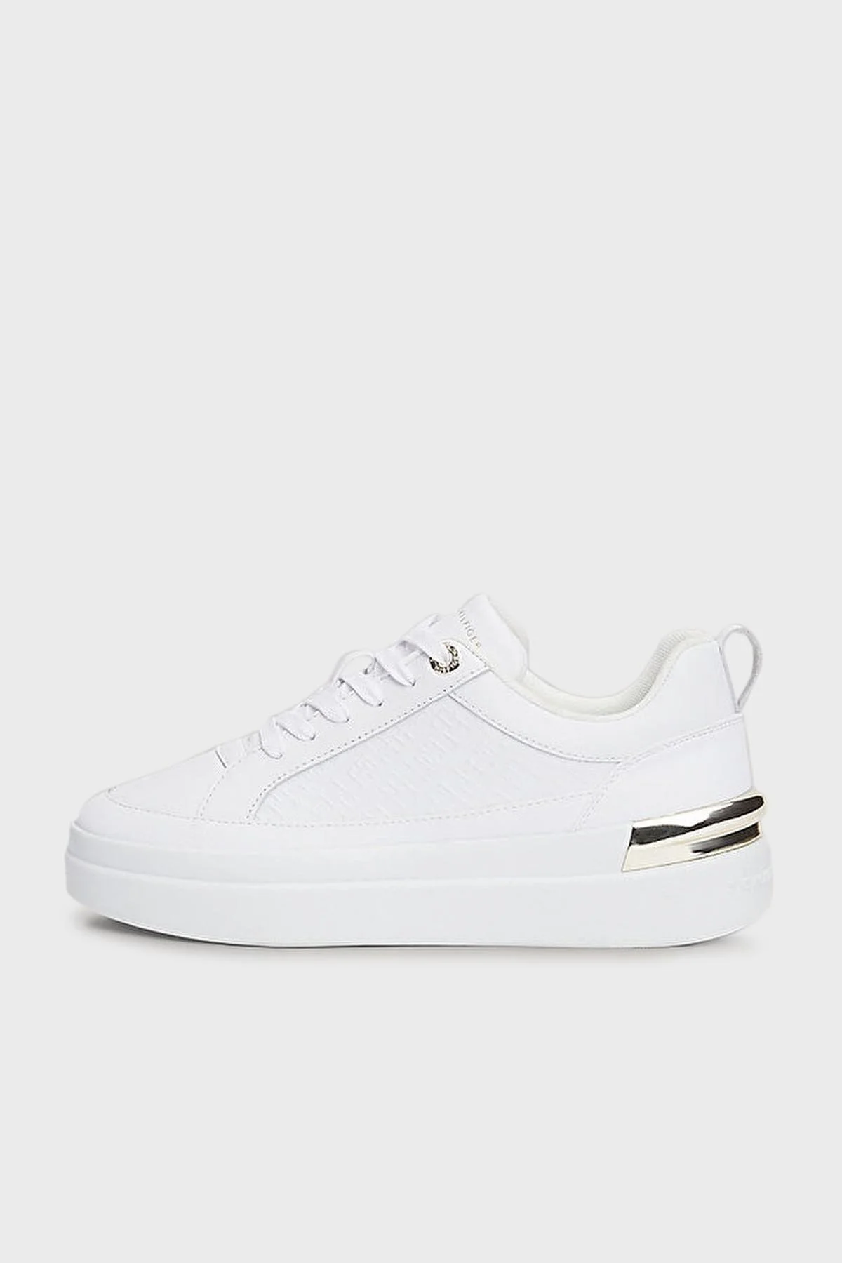 Tommy Hilfiger Deri Sneaker Bayan Ayakkabı FW0FW07808 YBS BEYAZ - 5