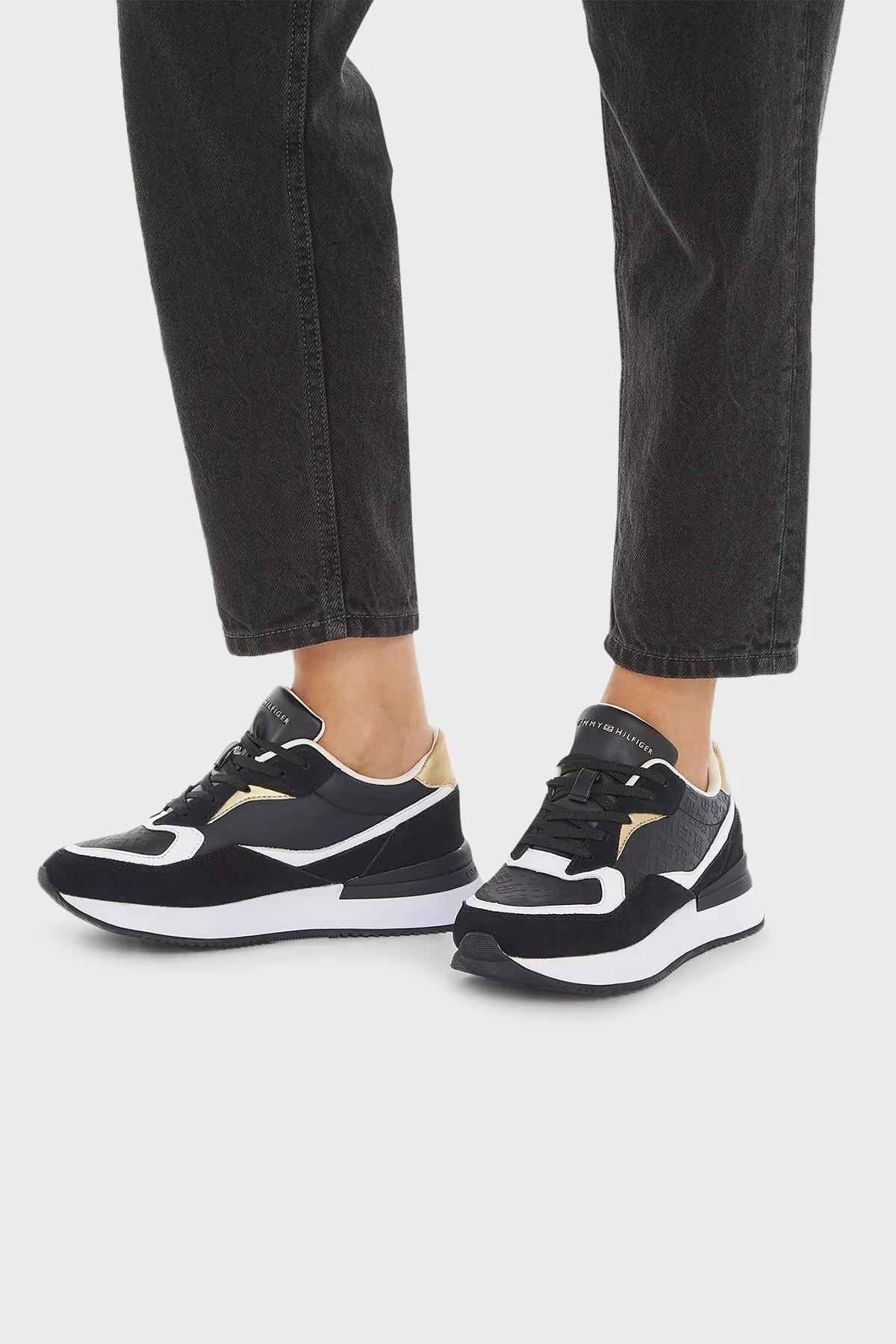 Tommy Hilfiger Deri Sneaker Bayan Ayakkabı FW0FW07816 BDS SİYAH - 2