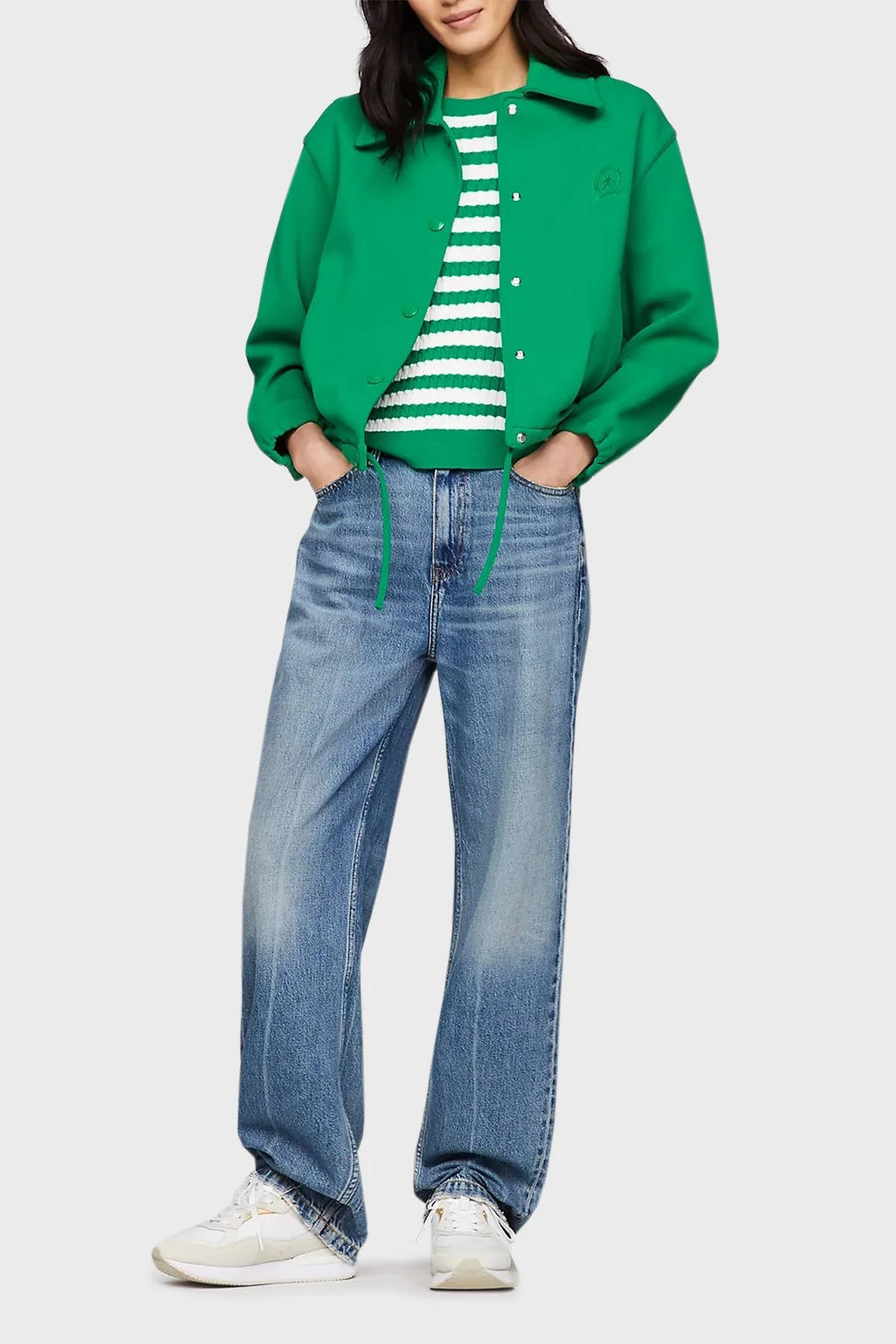 Tommy Hilfiger Deri Sneaker Kadın Ayakkabı FW0FW07816 YBS BEYAZ - 2