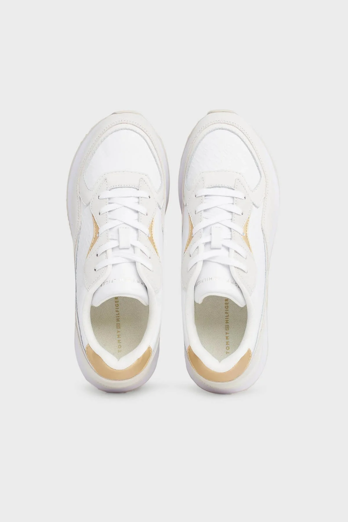 Tommy Hilfiger Deri Sneaker Kadın Ayakkabı FW0FW07816 YBS BEYAZ - 4