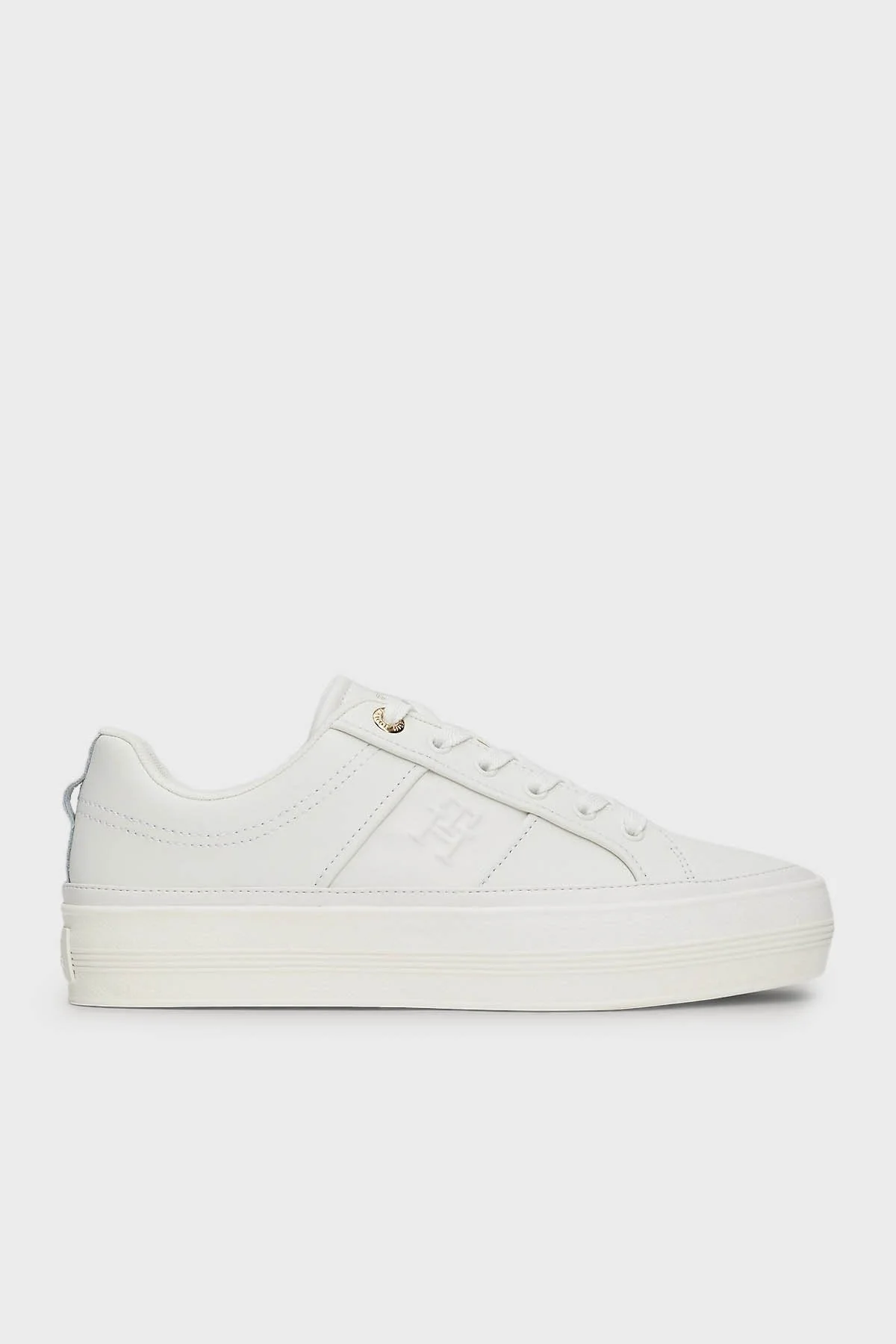 Tommy Hilfiger Deri Sneaker Bayan Ayakkabı FW0FW07945 YBL BEYAZ - 1