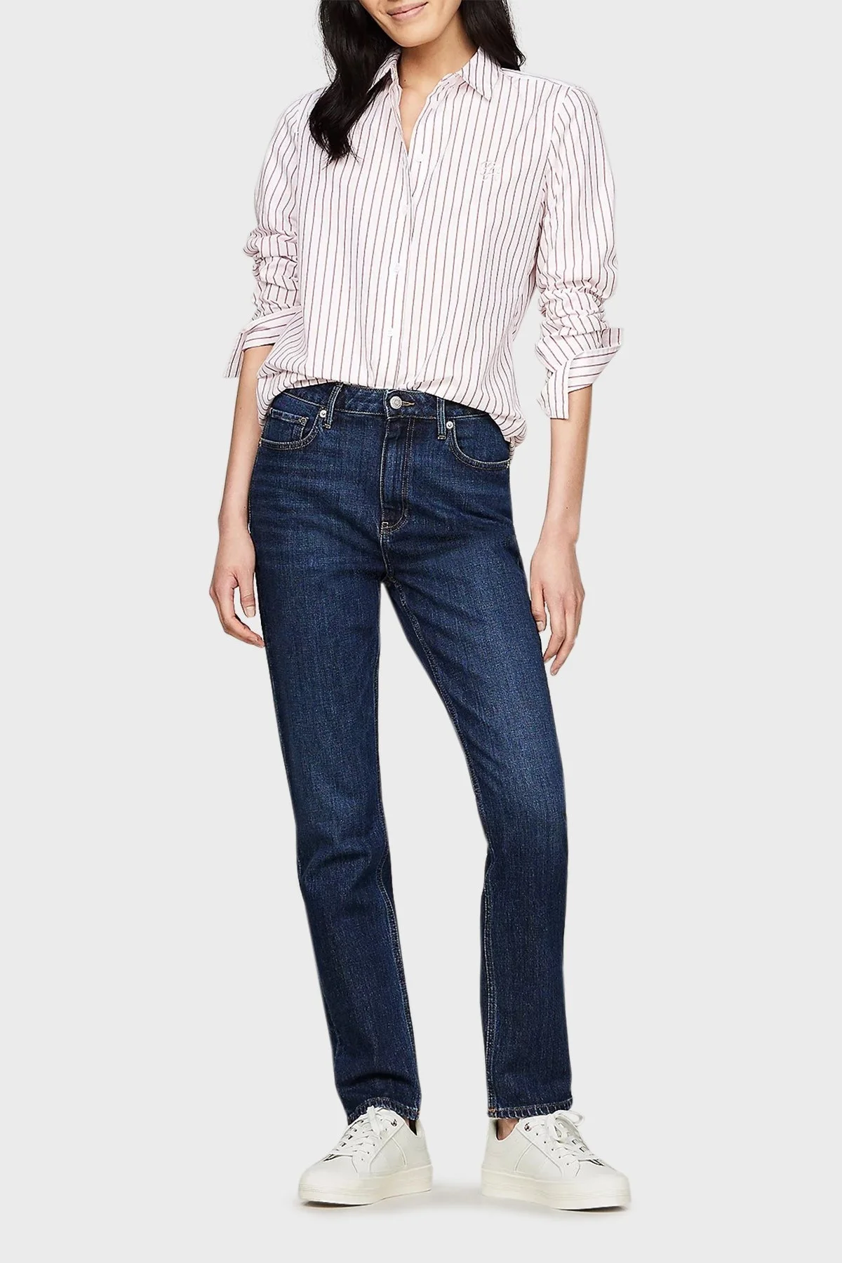 Tommy Hilfiger Deri Sneaker Bayan Ayakkabı FW0FW07945 YBL BEYAZ - 2