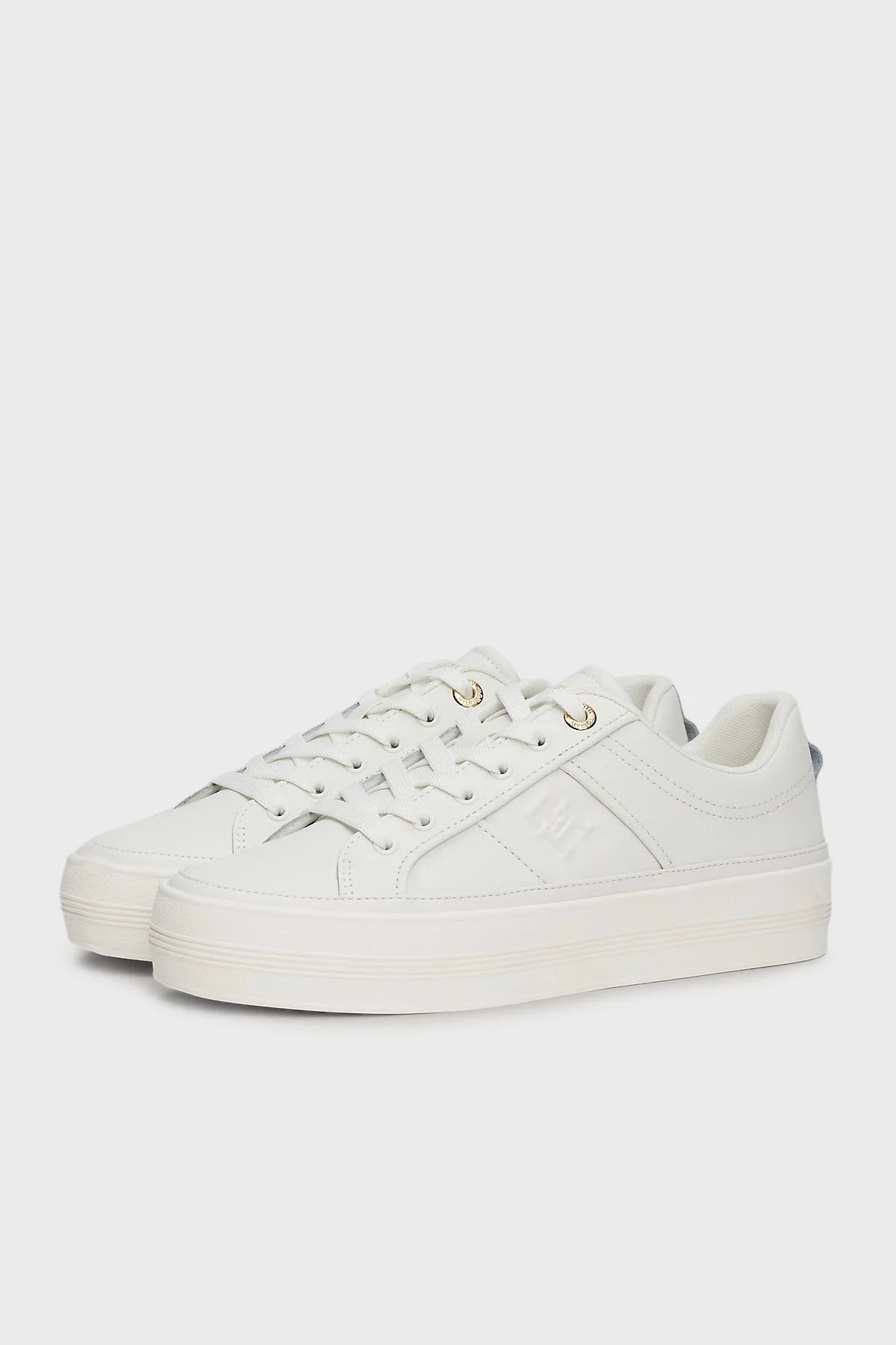 Tommy Hilfiger Deri Sneaker Bayan Ayakkabı FW0FW07945 YBL BEYAZ - 3