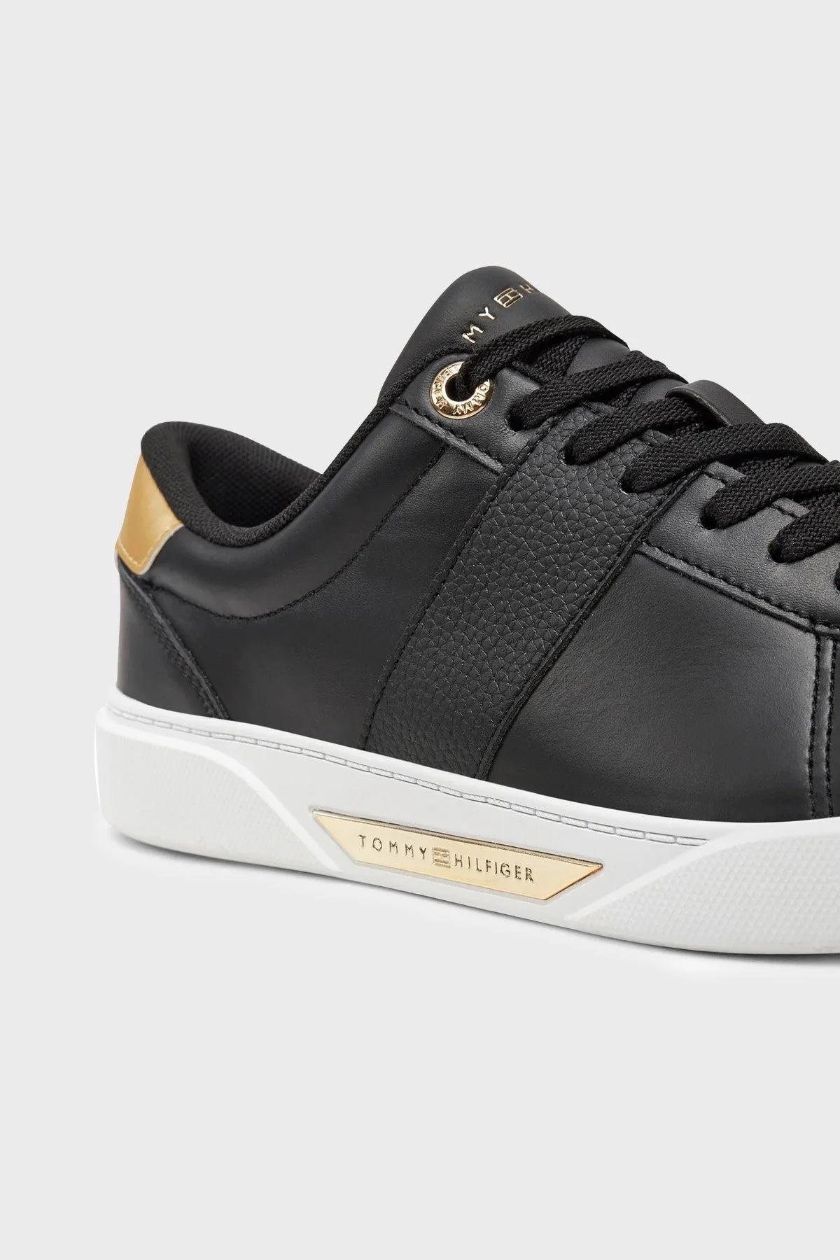 Tommy Hilfiger Deri Sneaker Bayan Ayakkabı FW0FW07998 BDS SİYAH - 6