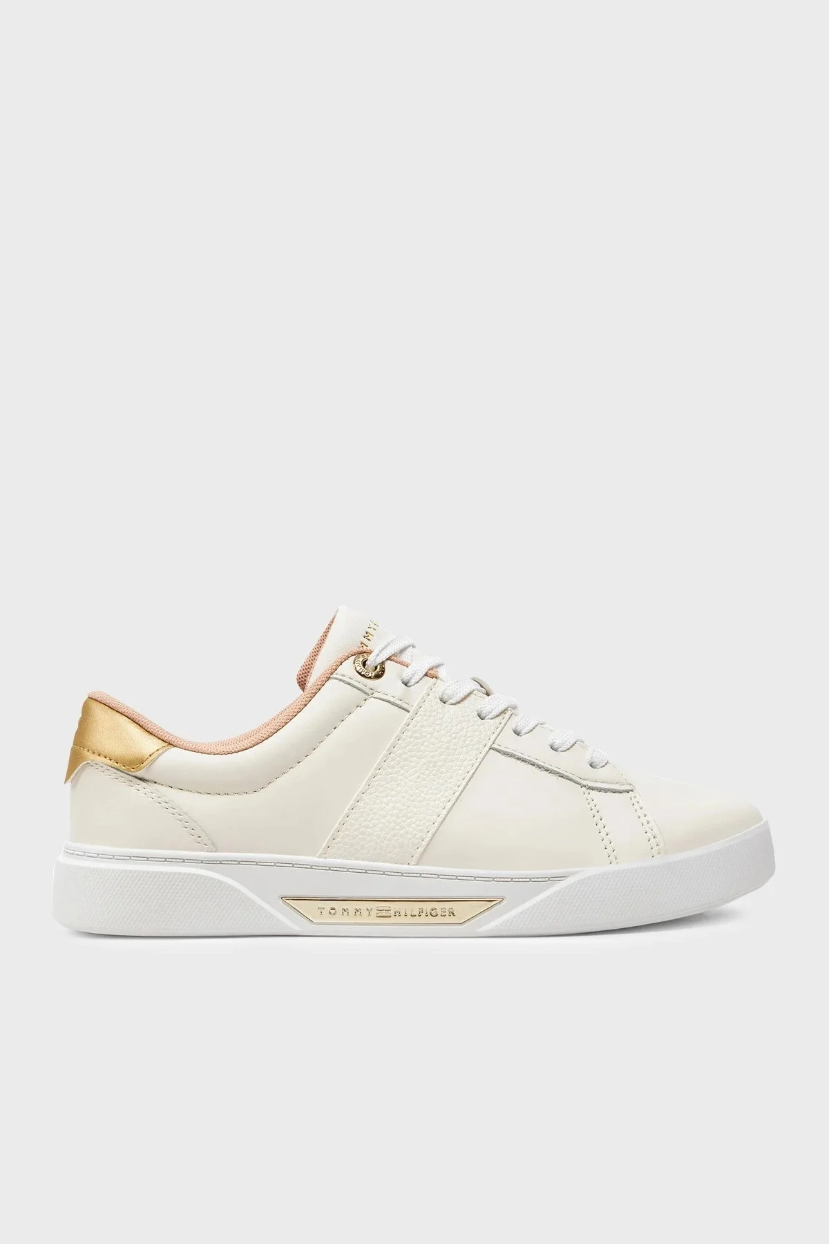 Tommy Hilfiger Deri Sneaker Bayan Ayakkabı FW0FW07998 YBH BEYAZ - 1