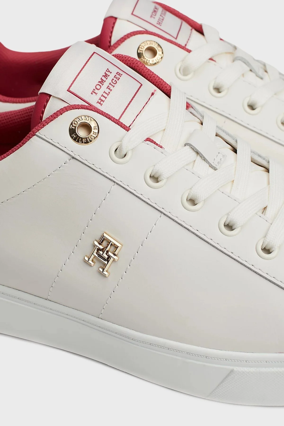 Tommy Hilfiger Deri Sneaker Bayan Ayakkabı FW0FW07999 0GA BEJ - 7