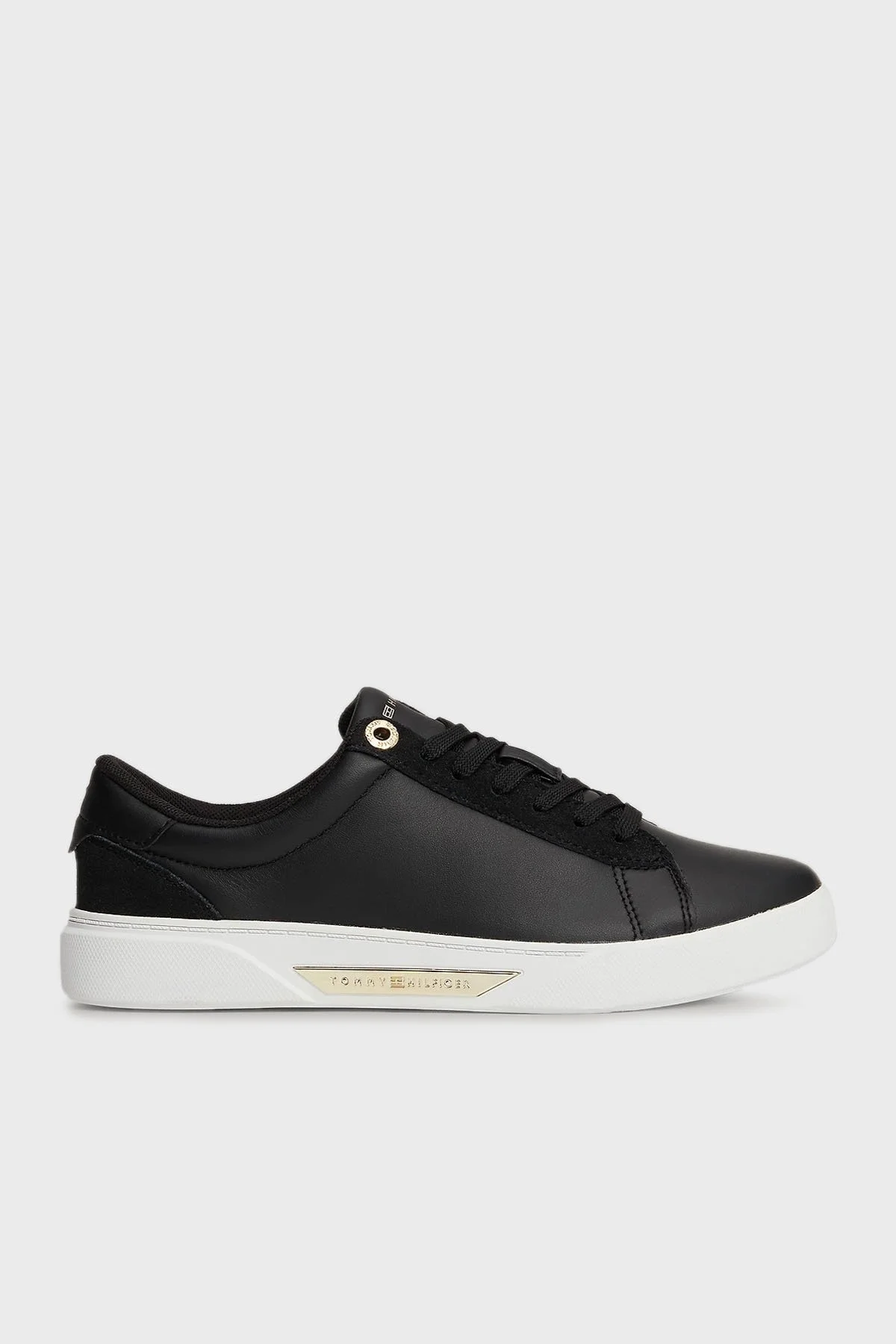 Tommy Hilfiger Deri Sneaker Bayan Ayakkabı FW0FW08123 BDS SİYAH - 1