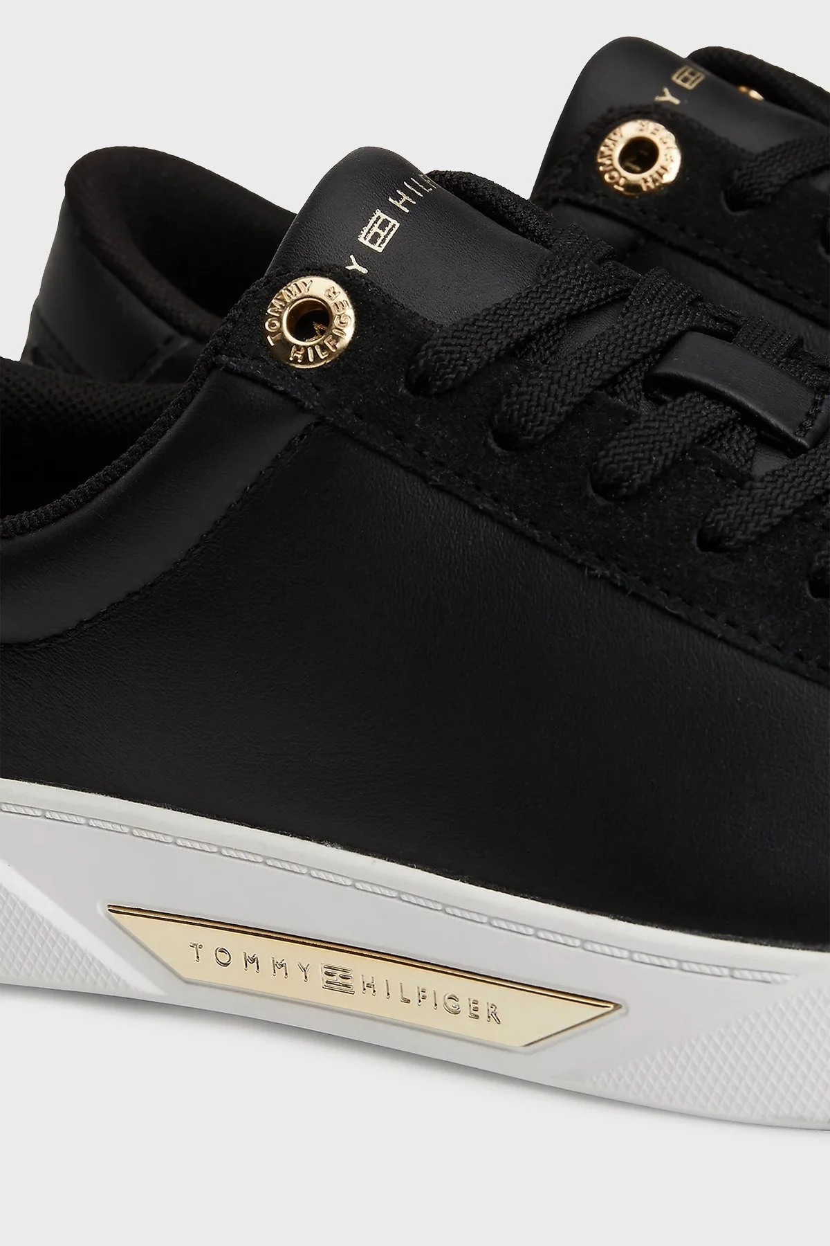 Tommy Hilfiger Deri Sneaker Bayan Ayakkabı FW0FW08123 BDS SİYAH - 7