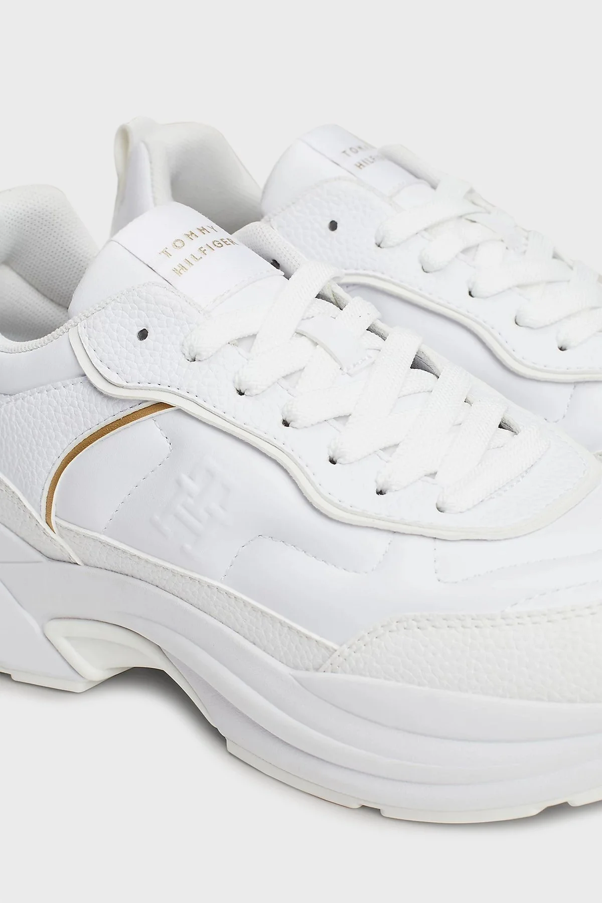 Tommy Hilfiger Deri Sneaker Bayan Ayakkabı FW0FW08346 YBS BEYAZ - 16