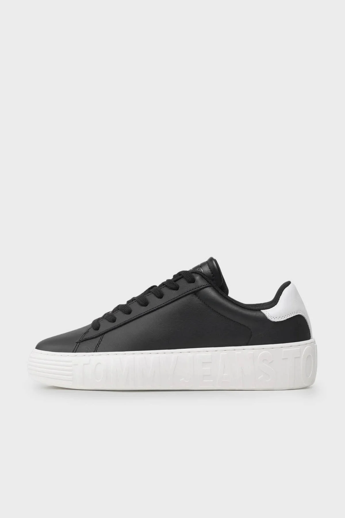 Tommy Hilfiger Deri Sneaker Erkek Ayakkabı EM0EM01159 BDS SİYAH - 3