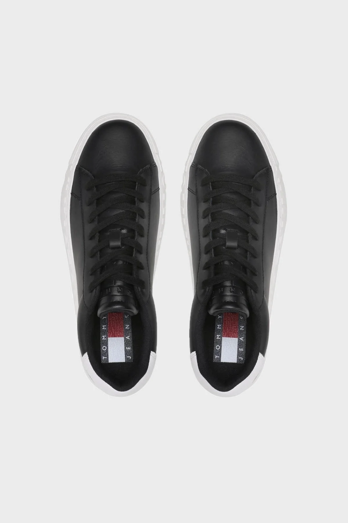 Tommy Hilfiger Deri Sneaker Erkek Ayakkabı EM0EM01159 BDS SİYAH - 5