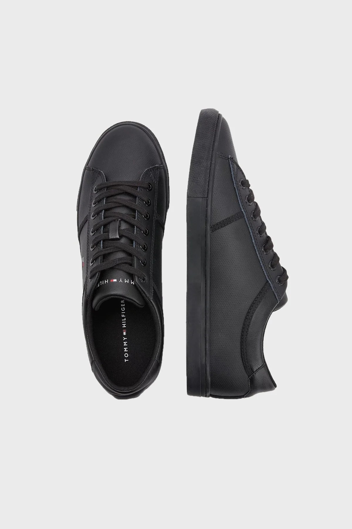 Tommy Hilfiger Deri Sneaker Erkek Ayakkabı FM0FM04166 BDS SİYAH - 5