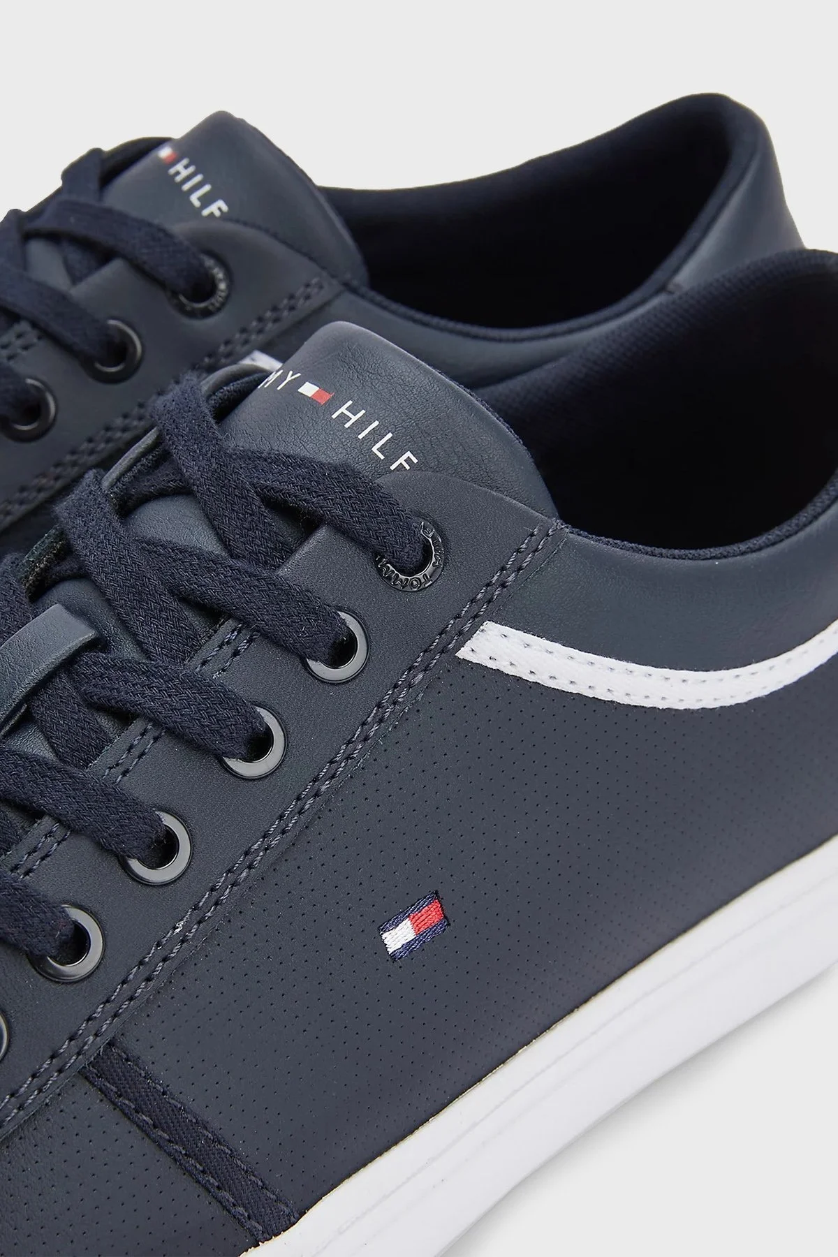Tommy Hilfiger Deri Sneaker Erkek Ayakkabı FM0FM04166 DW5 LACİVERT - 3