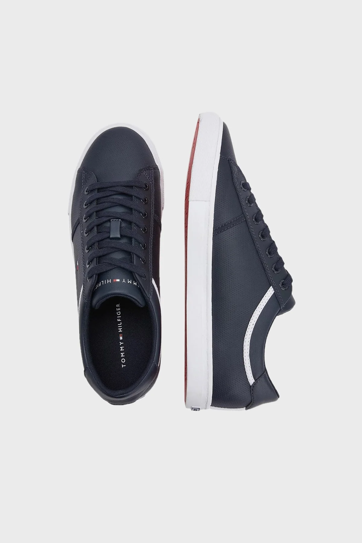 Tommy Hilfiger Deri Sneaker Erkek Ayakkabı FM0FM04166 DW5 LACİVERT - 5