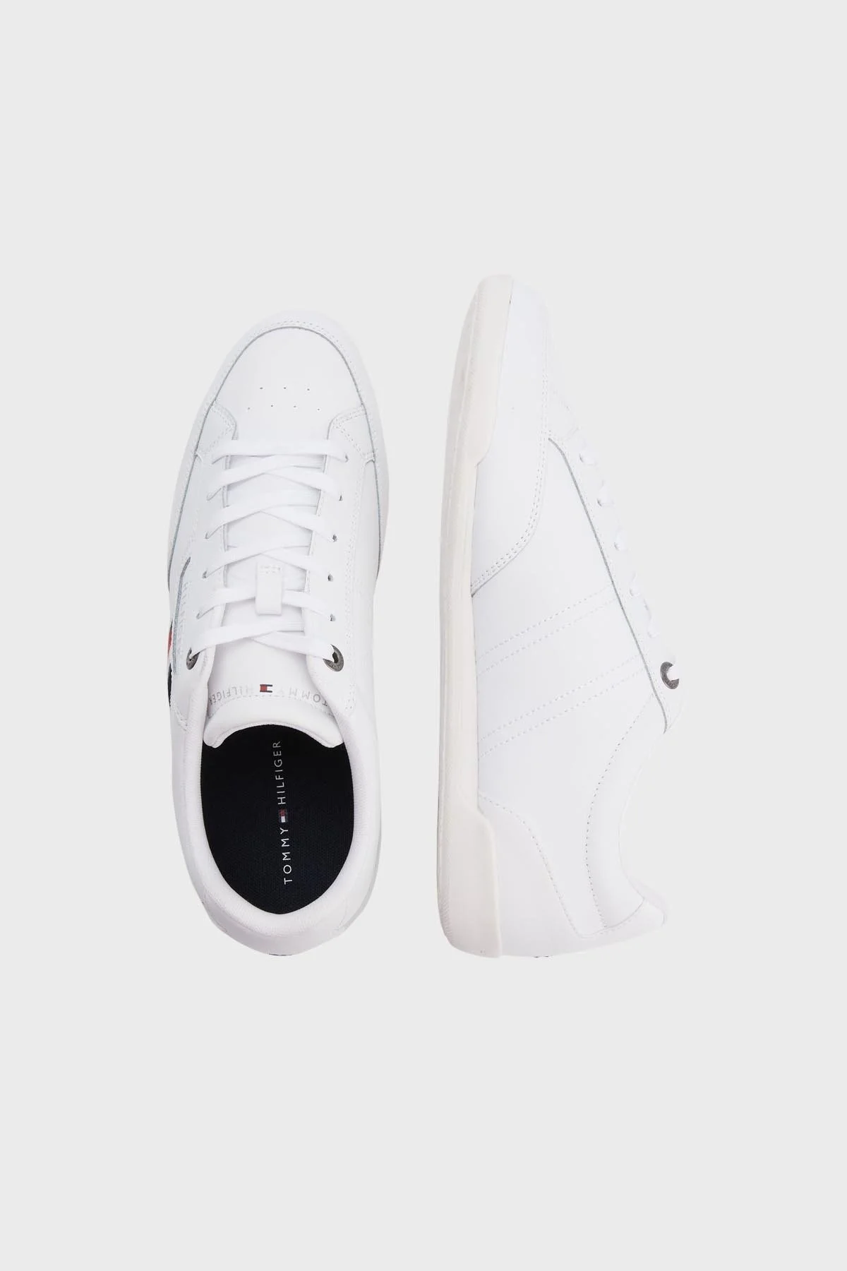 Tommy Hilfiger Deri Sneaker Erkek Ayakkabı FM0FM04277 YBR BEYAZ - 2