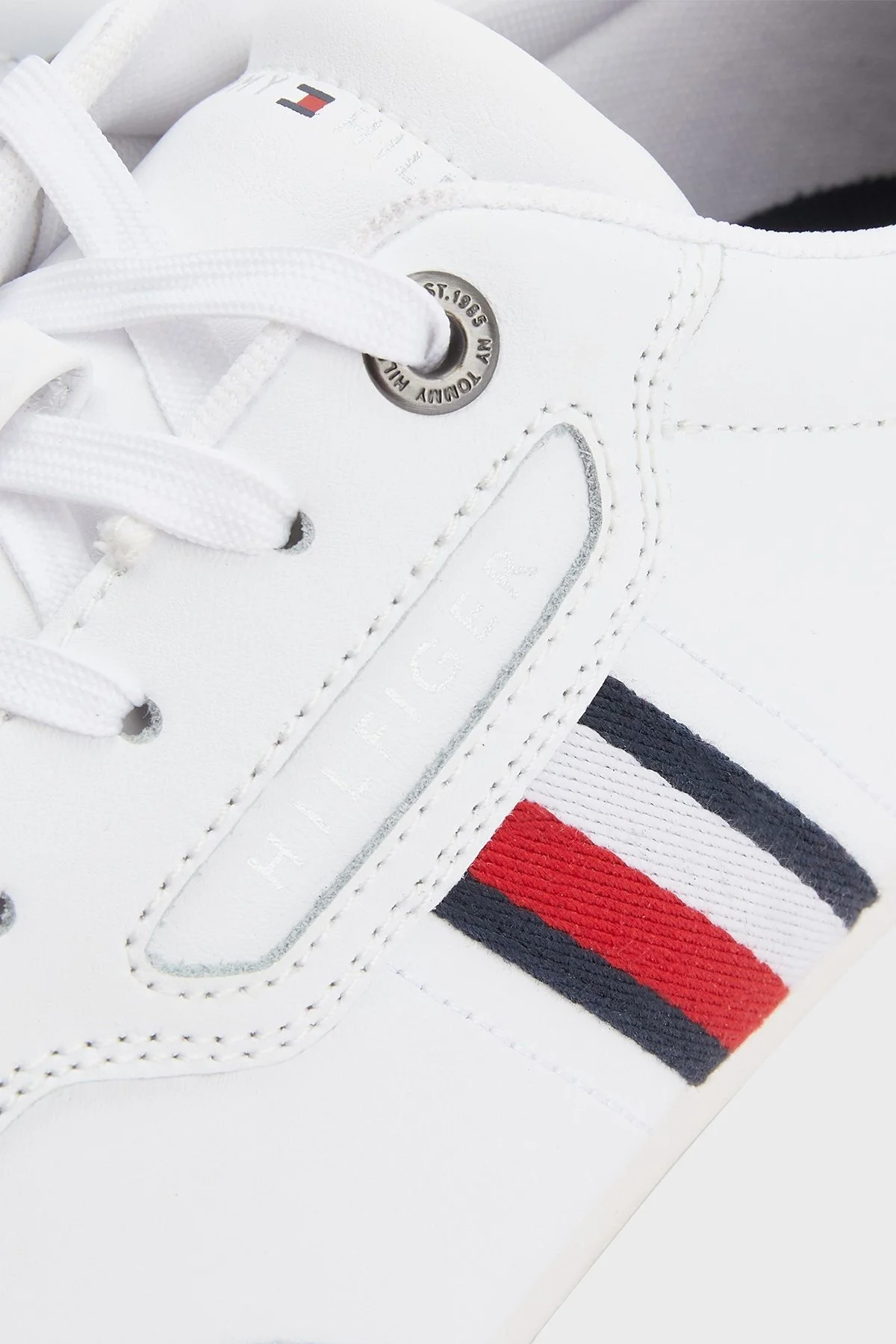 Tommy Hilfiger Deri Sneaker Erkek Ayakkabı FM0FM04277 YBR BEYAZ - 3