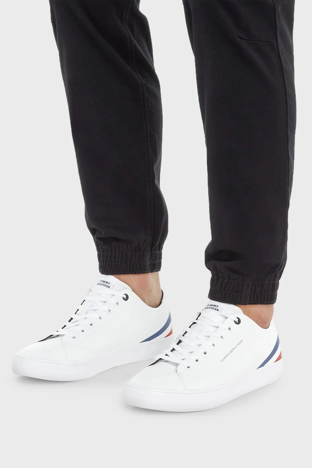 Tommy Hilfiger Deri Sneaker Erkek Ayakkabı FM0FM04778 YBS BEYAZ - 2