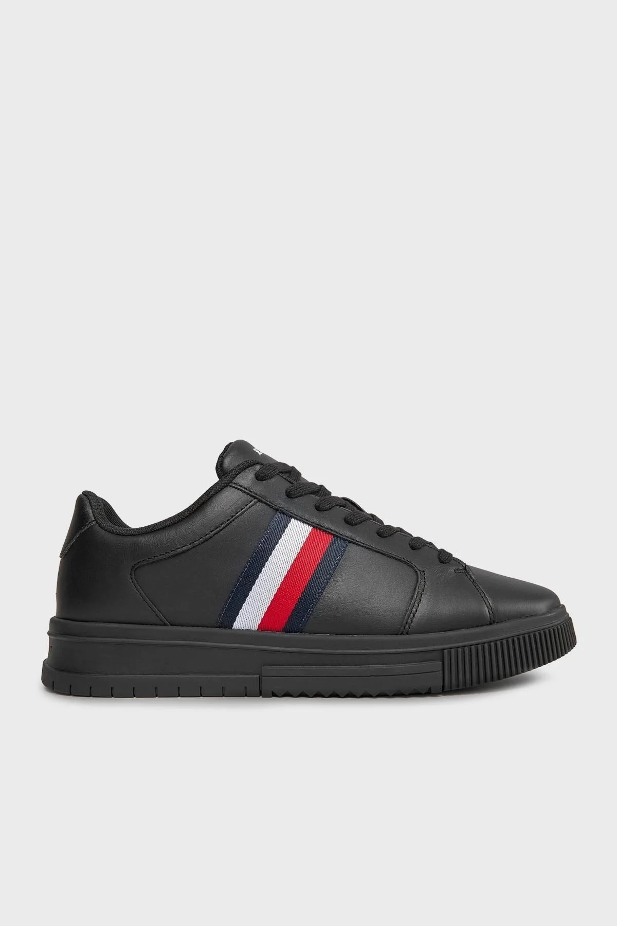 Tommy Hilfiger Deri Sneaker Erkek Ayakkabı FM0FM04895 BDS SİYAH - 1