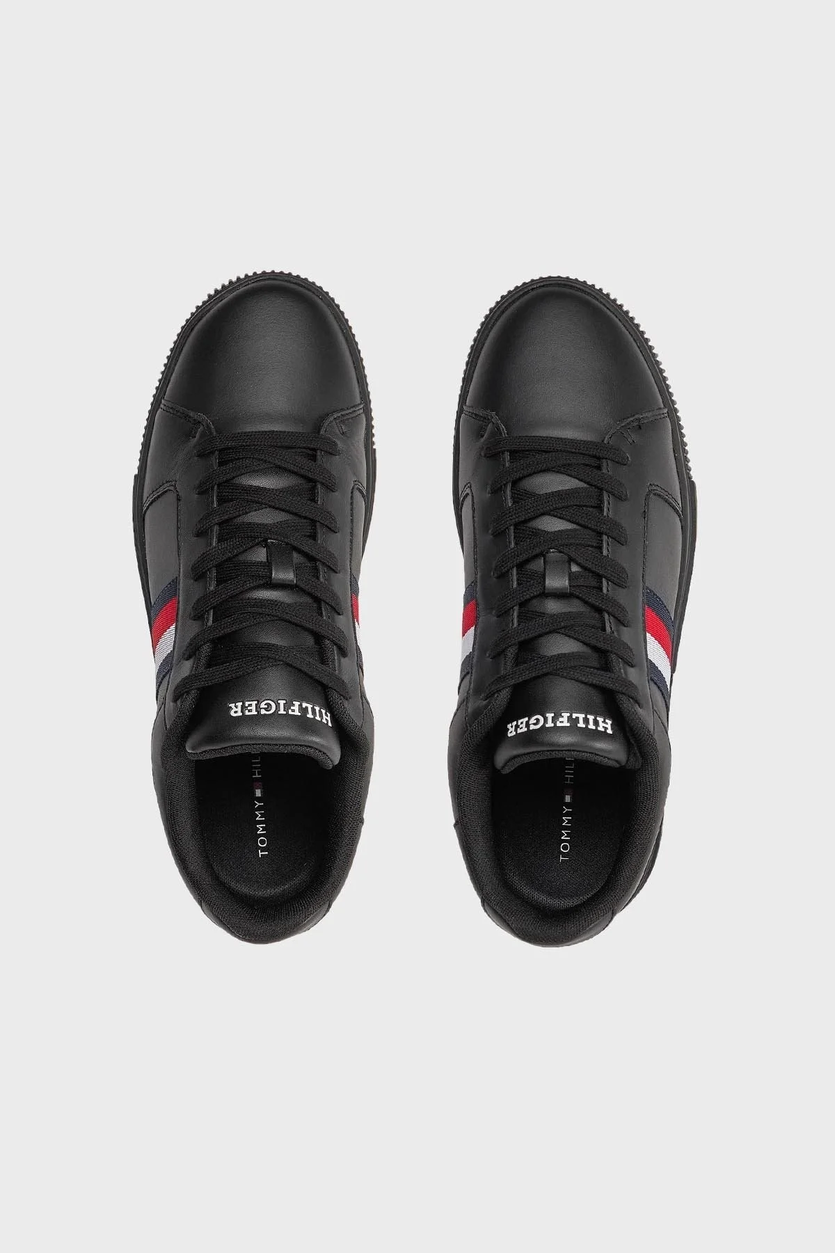 Tommy Hilfiger Deri Sneaker Erkek Ayakkabı FM0FM04895 BDS SİYAH - 5