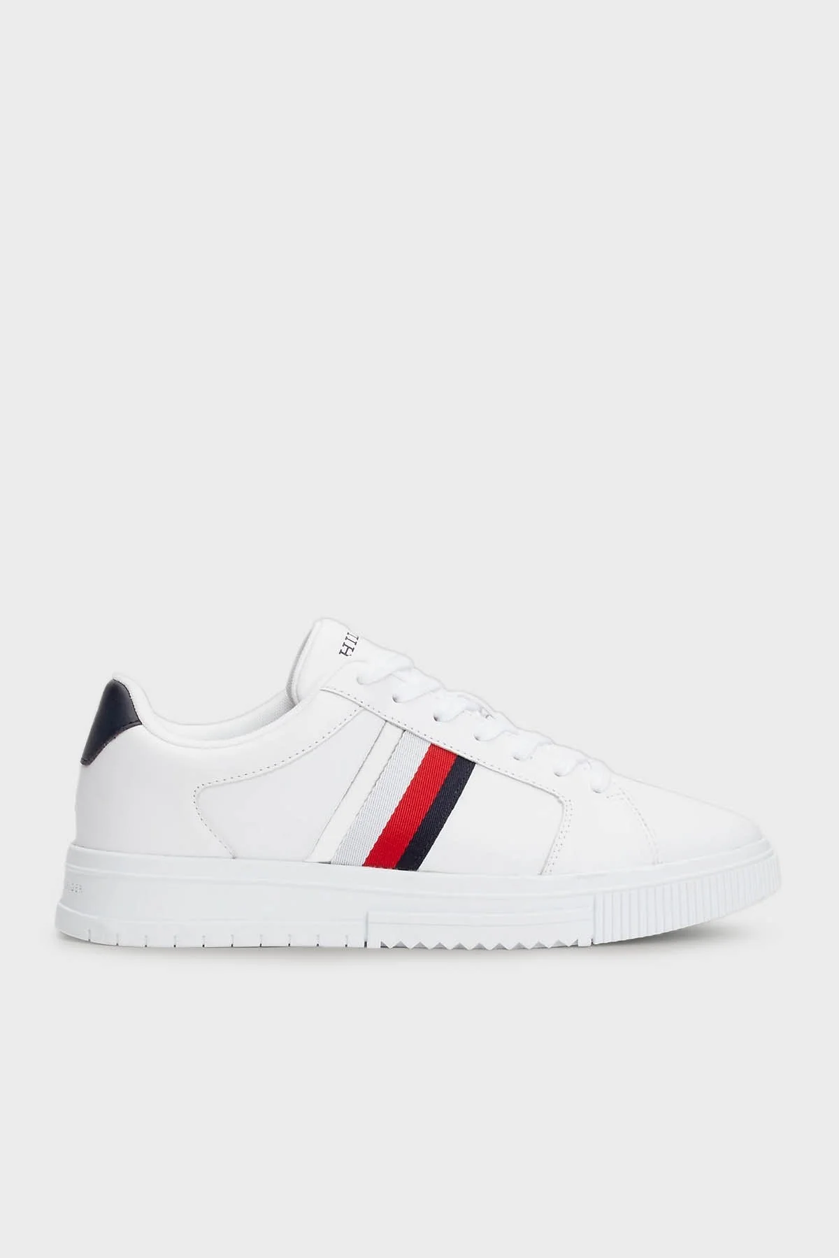 Tommy Hilfiger Deri Sneaker Erkek Ayakkabı FM0FM04895 YBS BEYAZ - 1