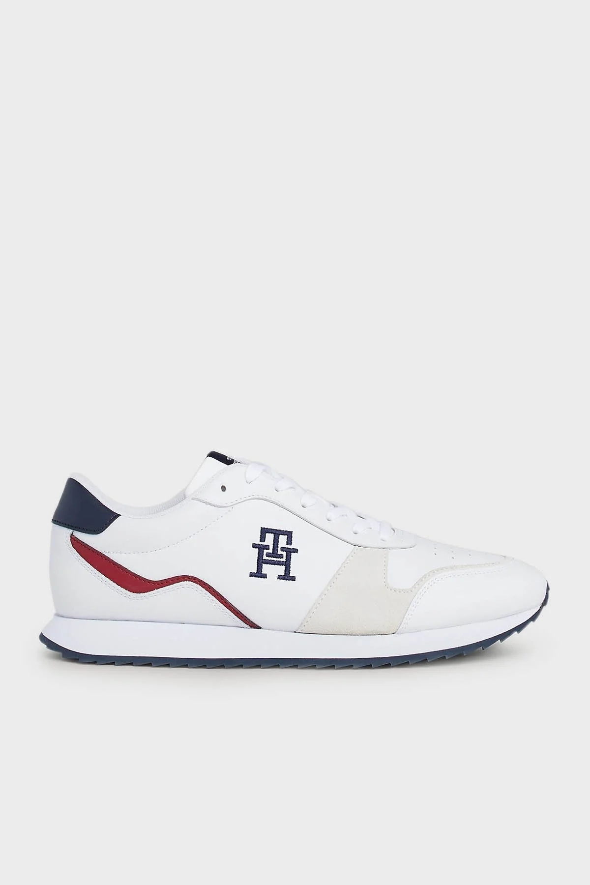 Tommy Hilfiger Deri Sneaker Erkek Ayakkabı FM0FM04959 YBS BEYAZ - 1