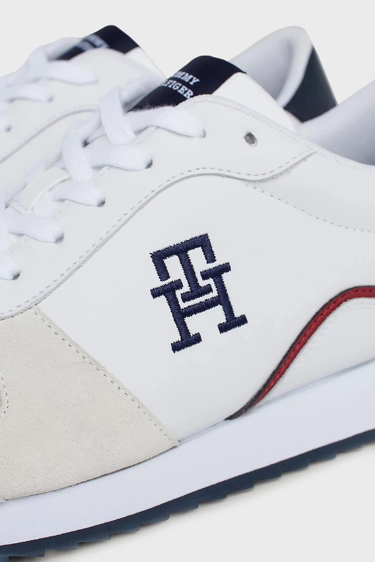 Tommy Hilfiger Deri Sneaker Erkek Ayakkabı FM0FM04959 YBS BEYAZ - 7