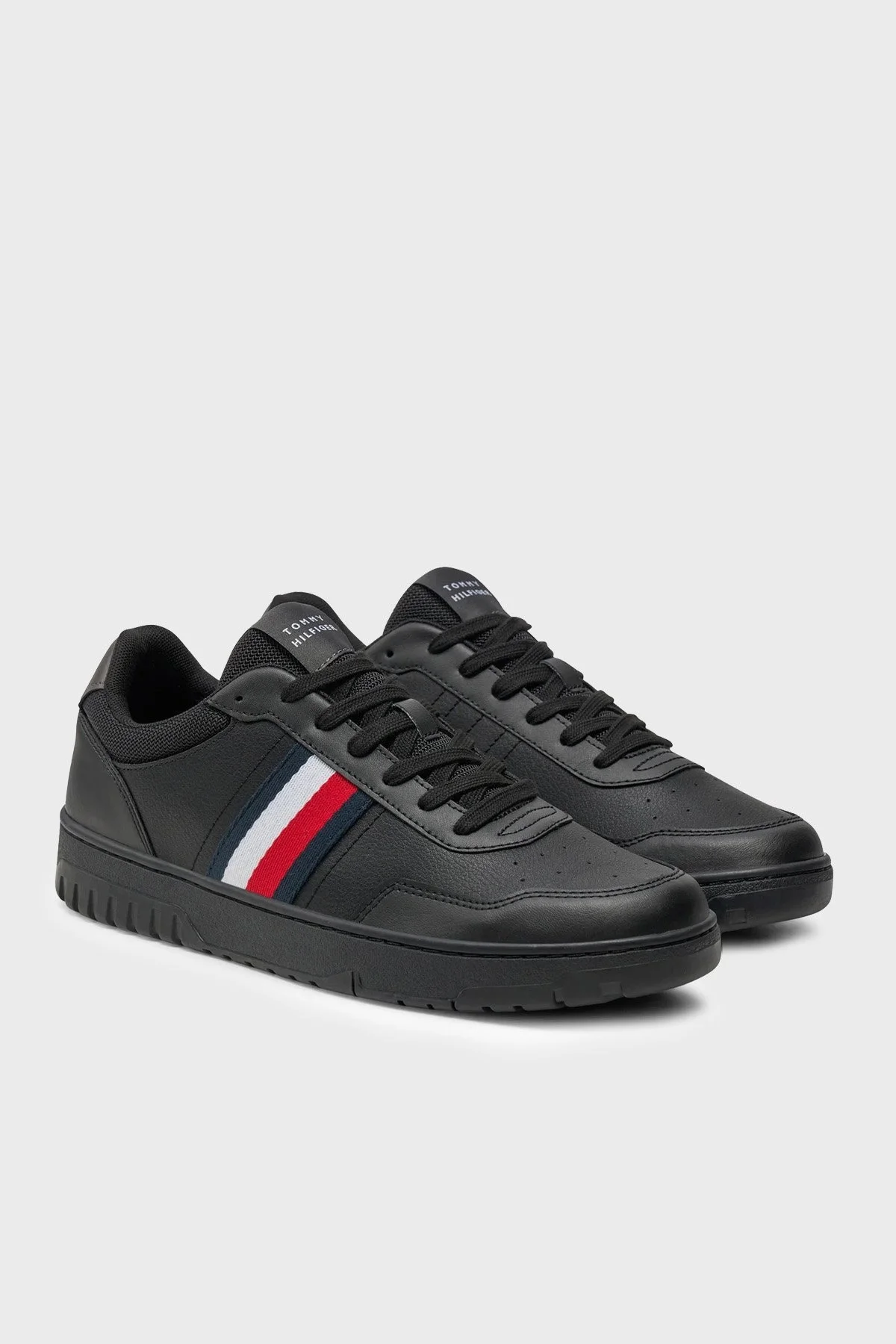 Tommy Hilfiger Deri Sneaker Erkek Ayakkabı FM0FM05116 BDS SİYAH - 2