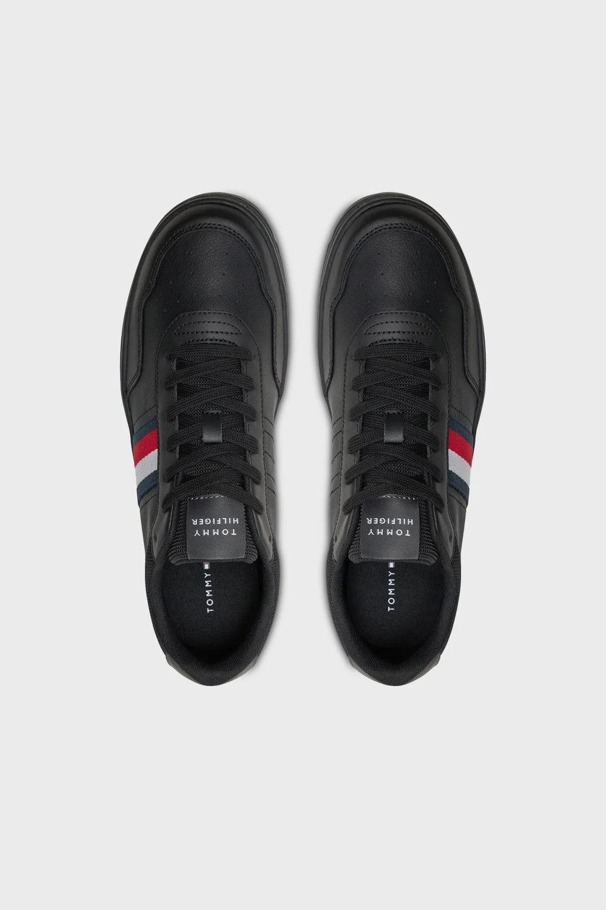 Tommy Hilfiger Deri Sneaker Erkek Ayakkabı FM0FM05116 BDS SİYAH - 5