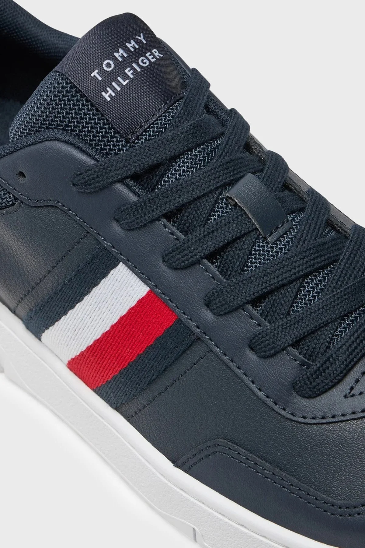 Tommy Hilfiger Deri Sneaker Erkek Ayakkabı FM0FM05116 DW5 LACİVERT - 6