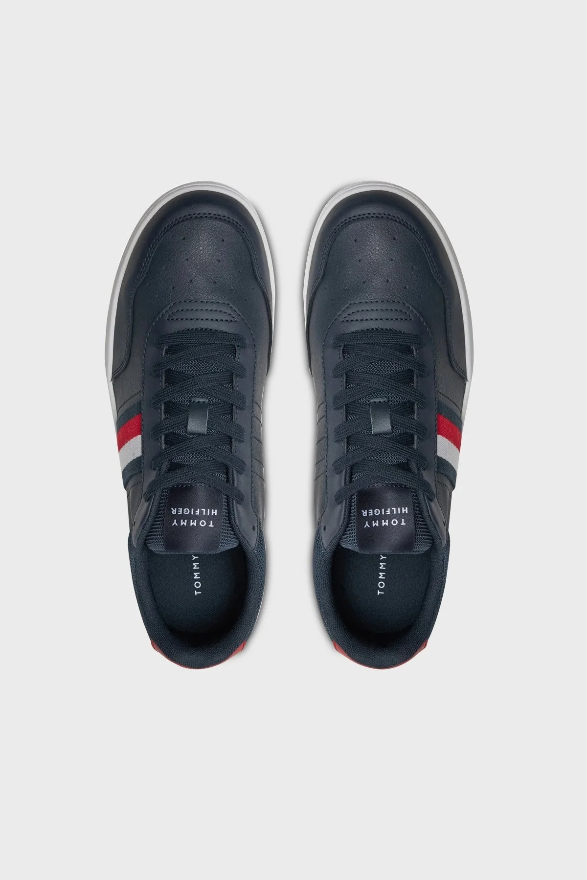 Tommy Hilfiger Deri Sneaker Erkek Ayakkabı FM0FM05116 DW5 LACİVERT - 11