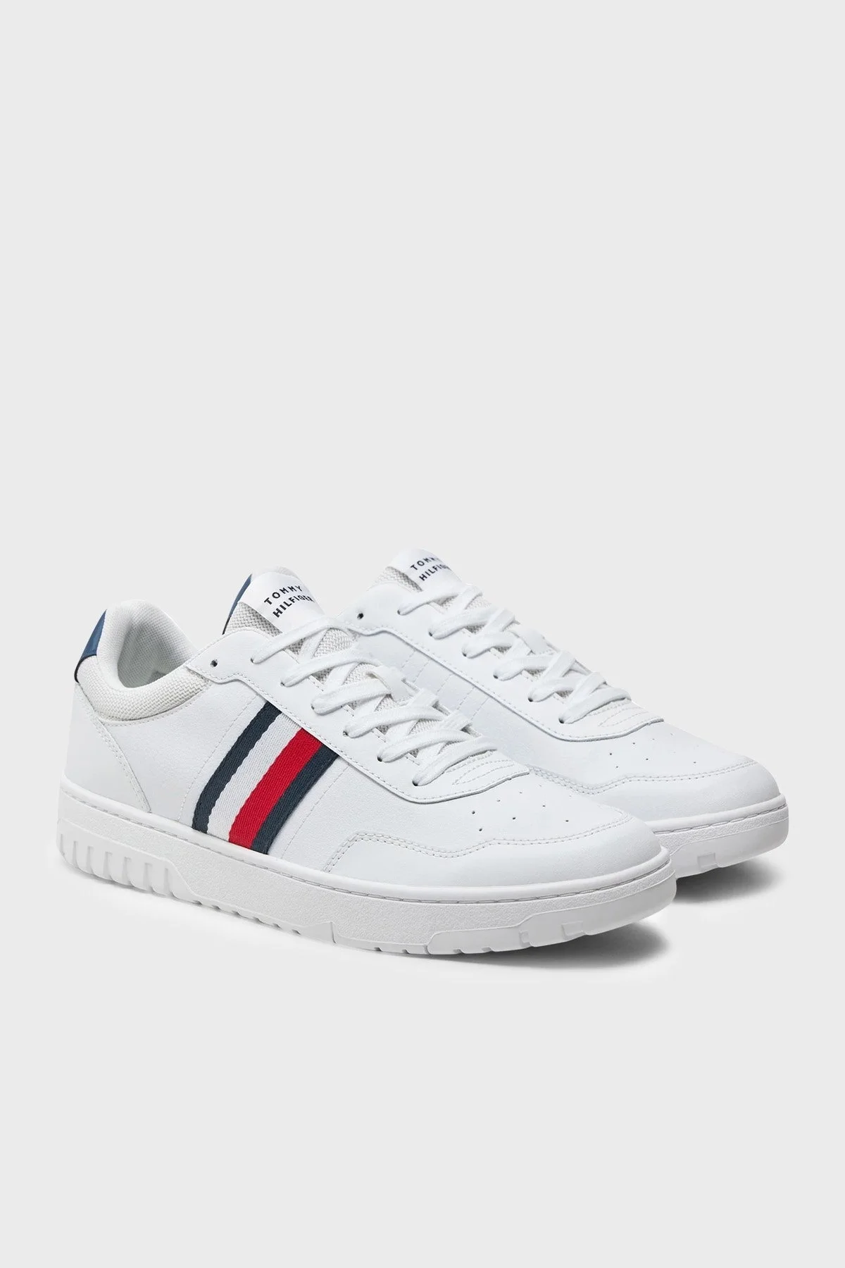 Tommy Hilfiger Deri Sneaker Erkek Ayakkabı FM0FM05116 YBS BEYAZ - 2
