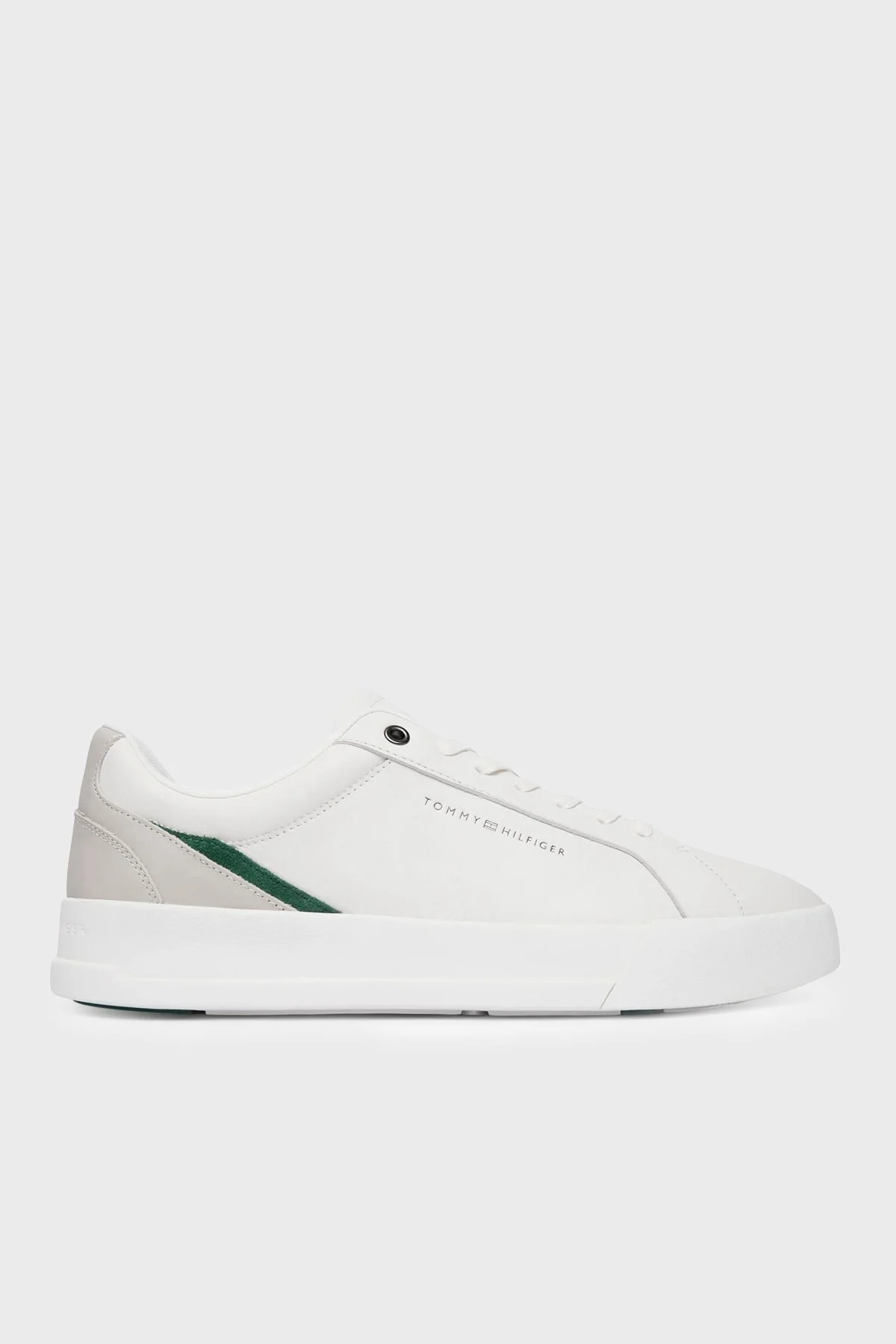 Tommy Hilfiger Deri Sneaker Erkek Ayakkabı FM0FM05879 YBL Beyaz - 1