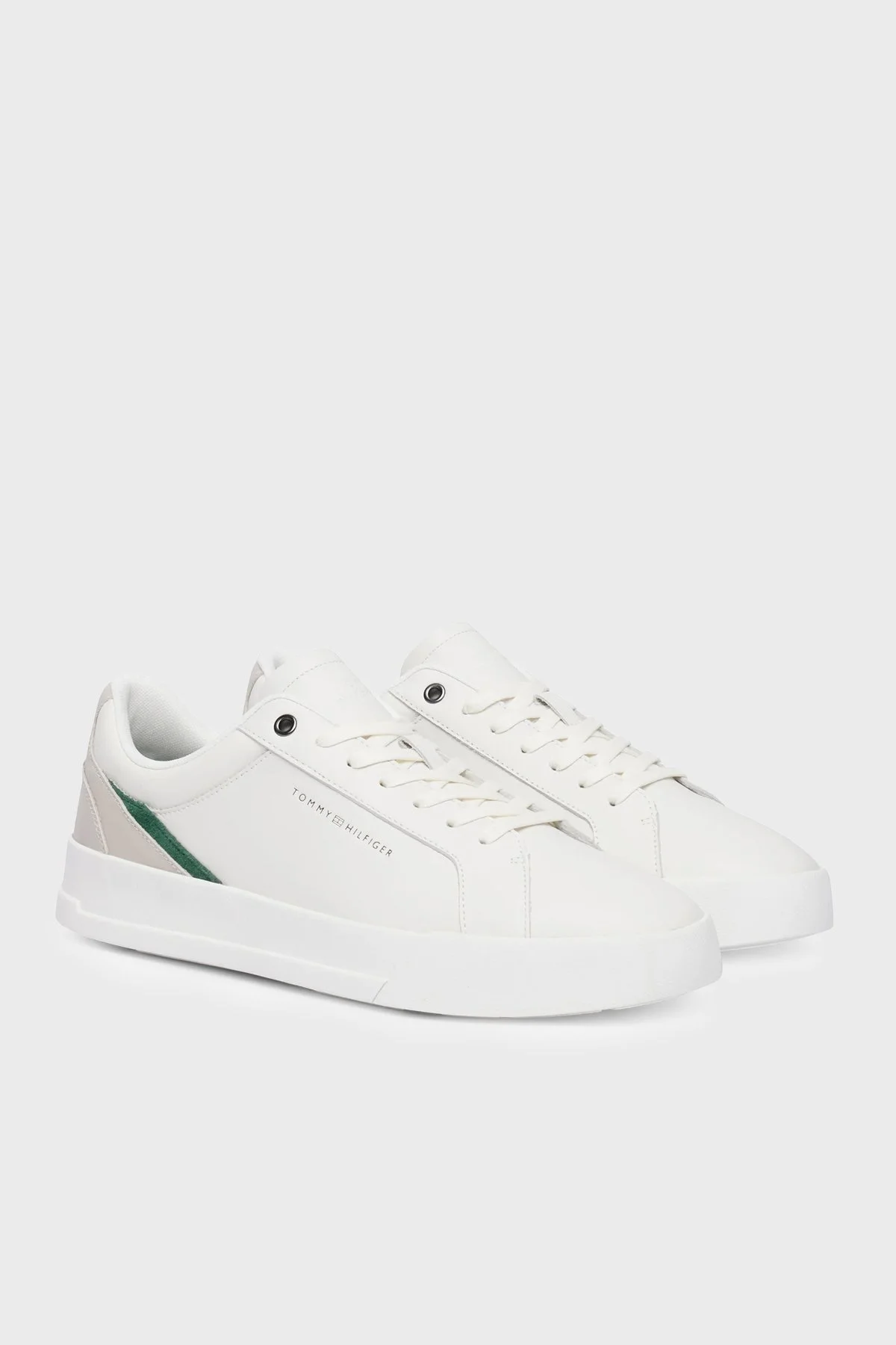 Tommy Hilfiger Deri Sneaker Erkek Ayakkabı FM0FM05879 YBL Beyaz - 2