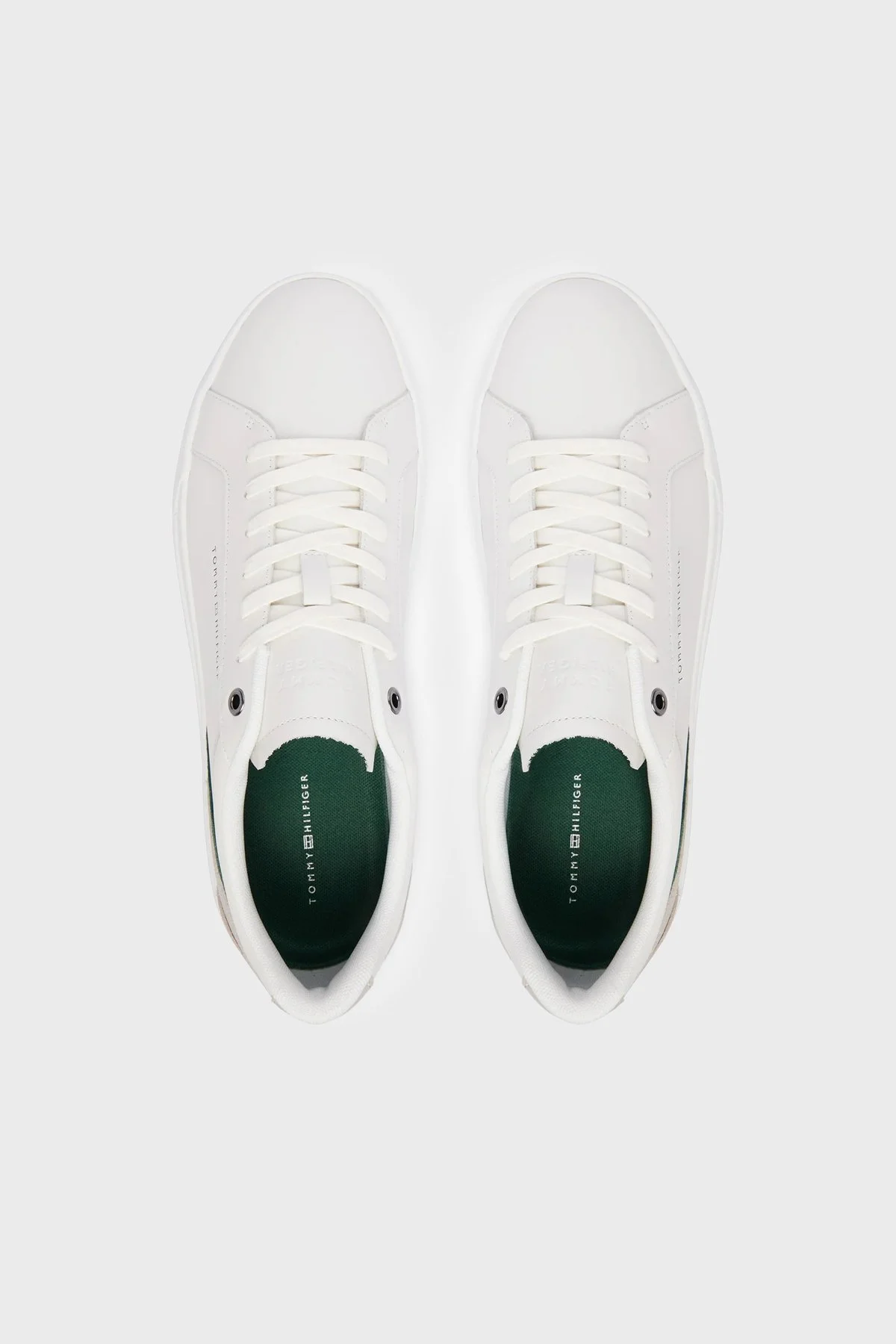Tommy Hilfiger Deri Sneaker Erkek Ayakkabı FM0FM05879 YBL Beyaz - 3