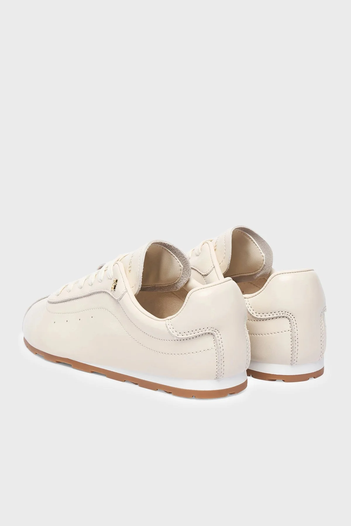 Tommy Hilfiger Deri Sneaker Kadın Ayakkabı FW0FW09495 AEO Bej - 3
