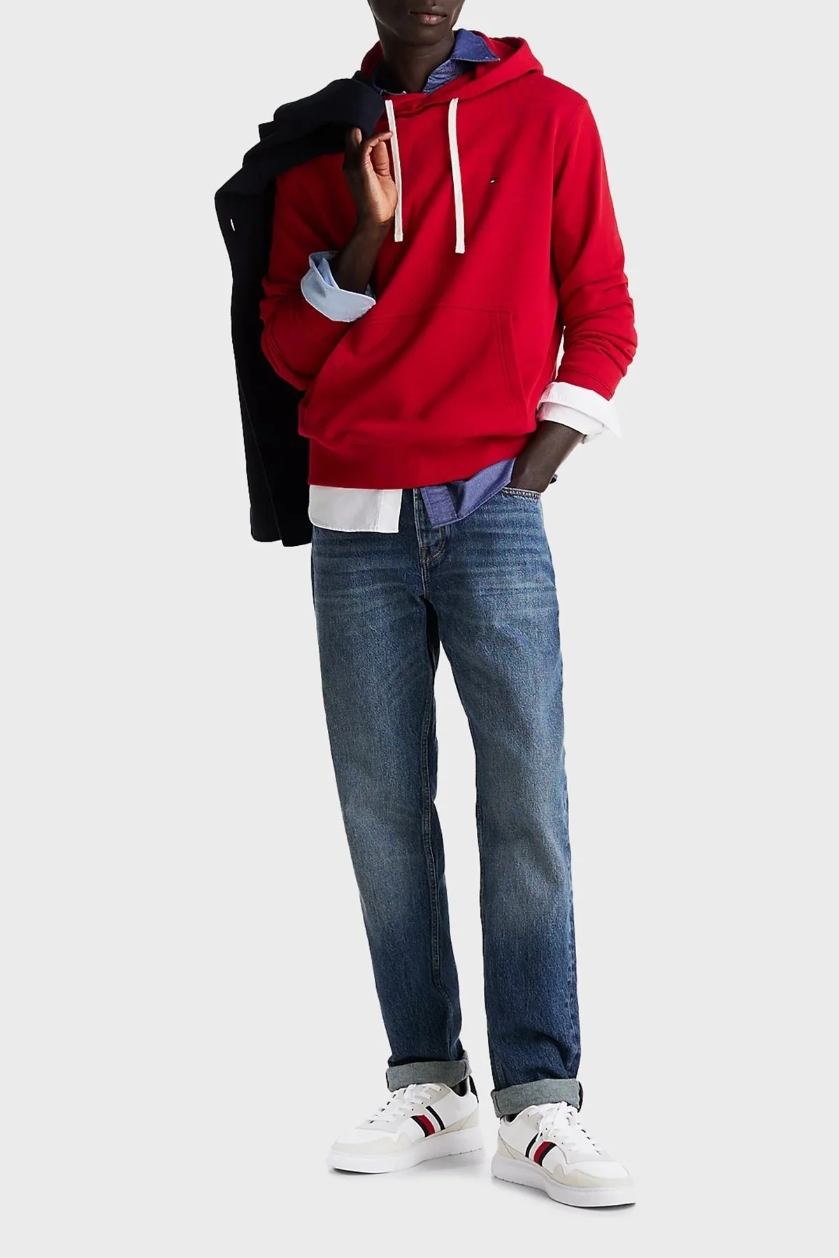 Tommy Hilfiger Deri Süet Detaylı Logolu Sneaker Erkek Ayakkabı FM0FM04889 0K6 BEYAZ - 2