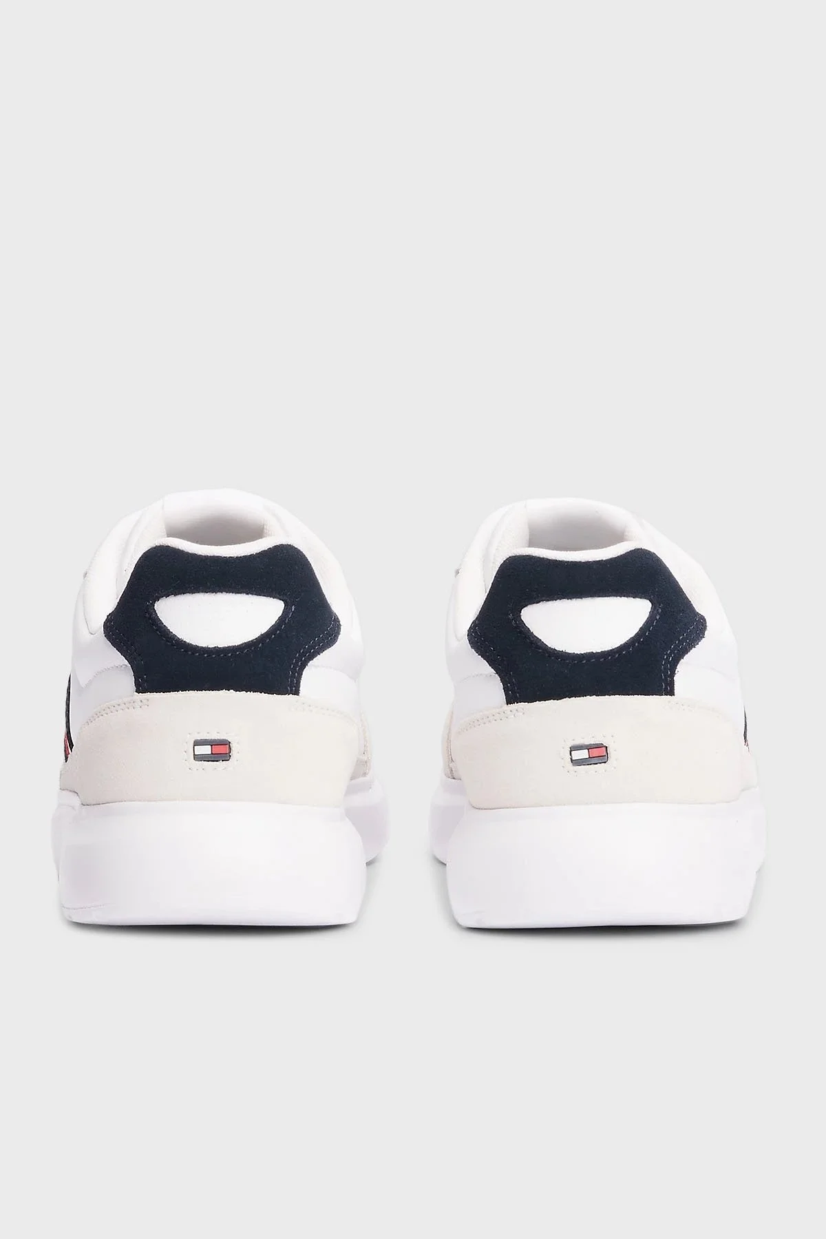 Tommy Hilfiger Deri Süet Detaylı Logolu Sneaker Erkek Ayakkabı FM0FM04889 0K6 BEYAZ - 6