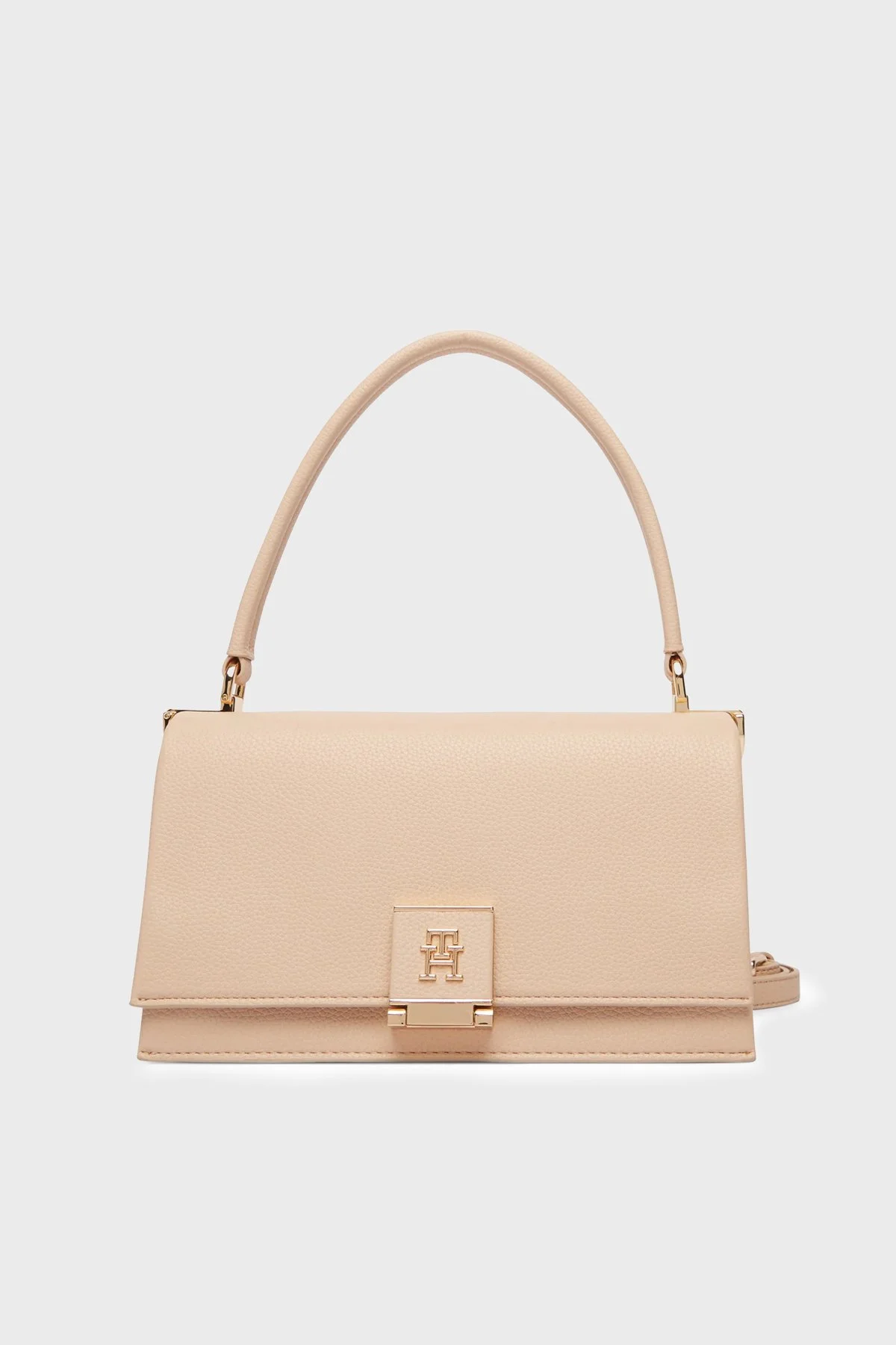 Tommy Hilfiger Desen Logolu Çıkarılabilir Askılı Kadın Çanta AW0AW17216 TRY PUDRA - 1