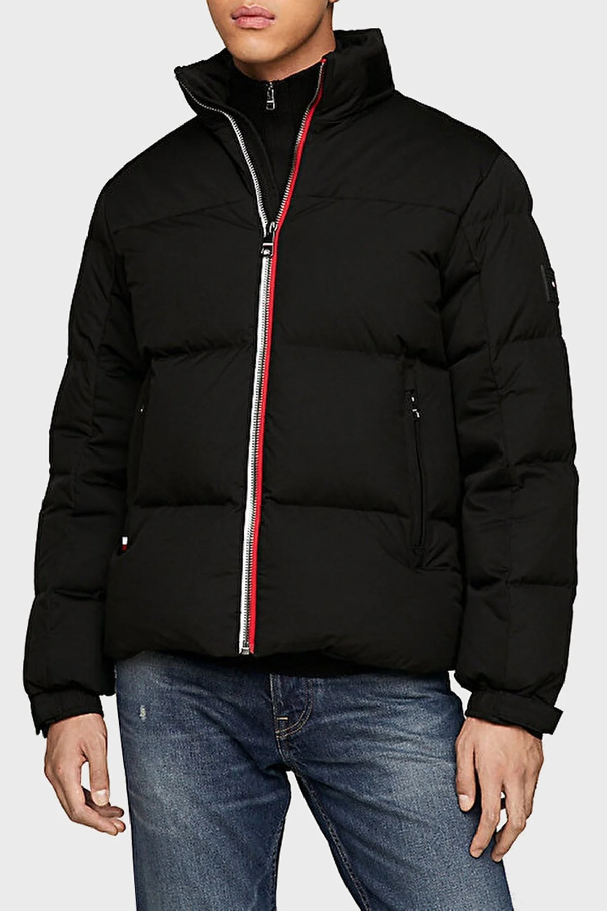 Tommy Hilfiger Dik Yaka Ördek Tüyü Dolgulu Su Tutmaz Regular Fit Erkek Mont MW0MW32788 BDS SİYAH - 1