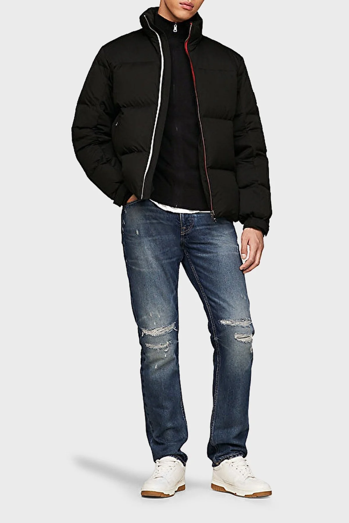 Tommy Hilfiger Dik Yaka Ördek Tüyü Dolgulu Su Tutmaz Regular Fit Erkek Mont MW0MW32788 BDS SİYAH - 2