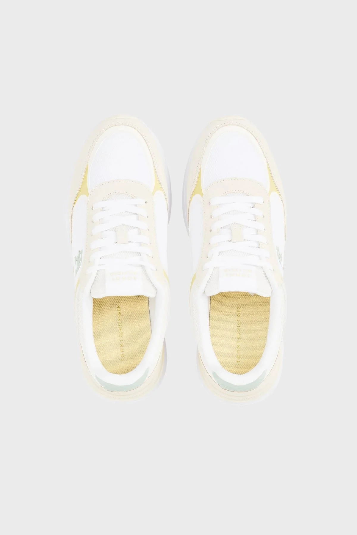 Tommy Hilfiger Dokulu Logolu Sneaker Bayan Ayakkabı FW0FW08324 ACJ BEJ - 5