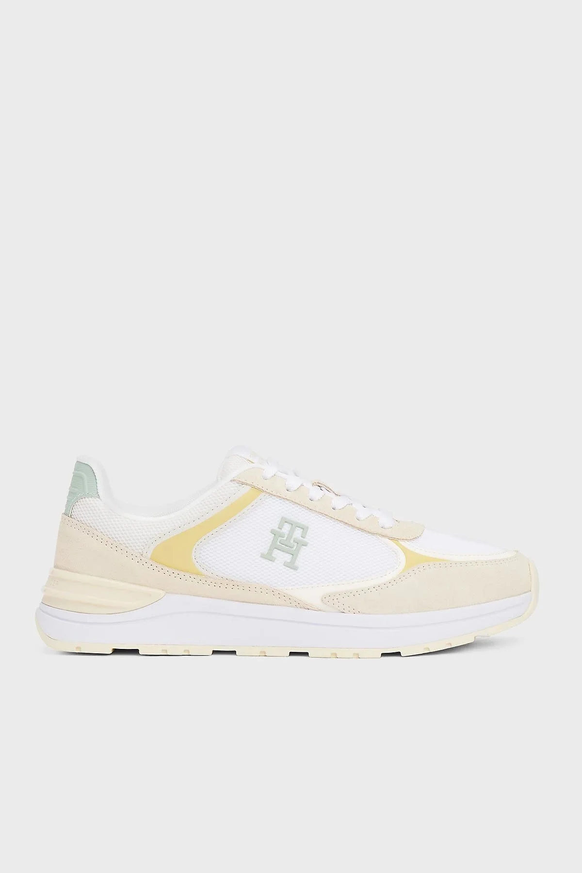 Tommy Hilfiger Dokulu Logolu Sneaker Kadın Ayakkabı FW0FW08324 ACJ BEJ - 1