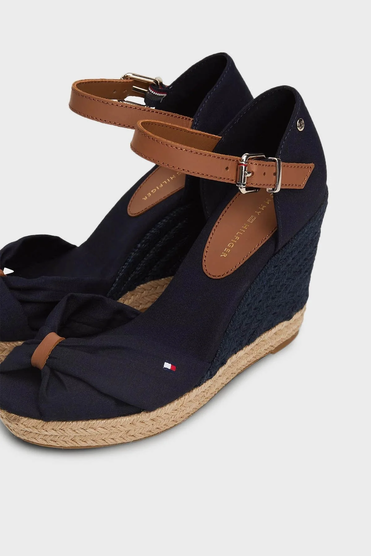 Tommy Hilfiger Dolgu Topuklu Bayan Sandalet FW0FW04784 DW6 LACİVERT - 6