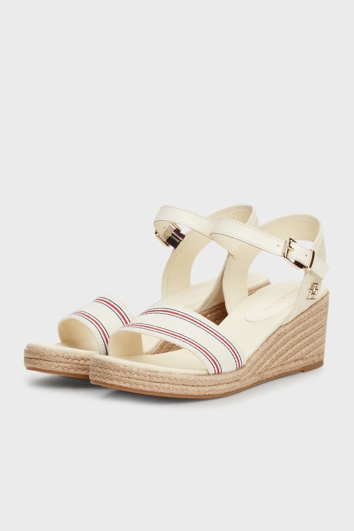 Tommy Hilfiger Dolgu Topuklu Bayan Sandalet FW0FW07887 0K9 BEJ - 3