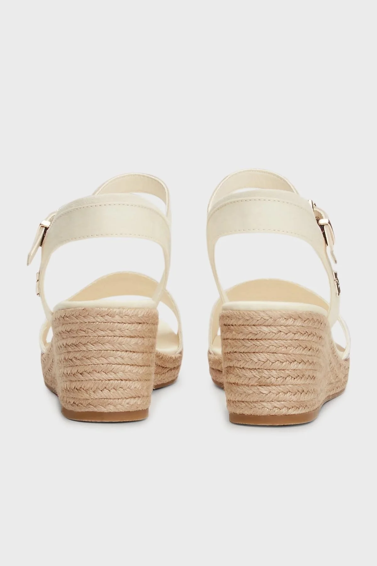 Tommy Hilfiger Dolgu Topuklu Bayan Sandalet FW0FW07887 0K9 BEJ - 5