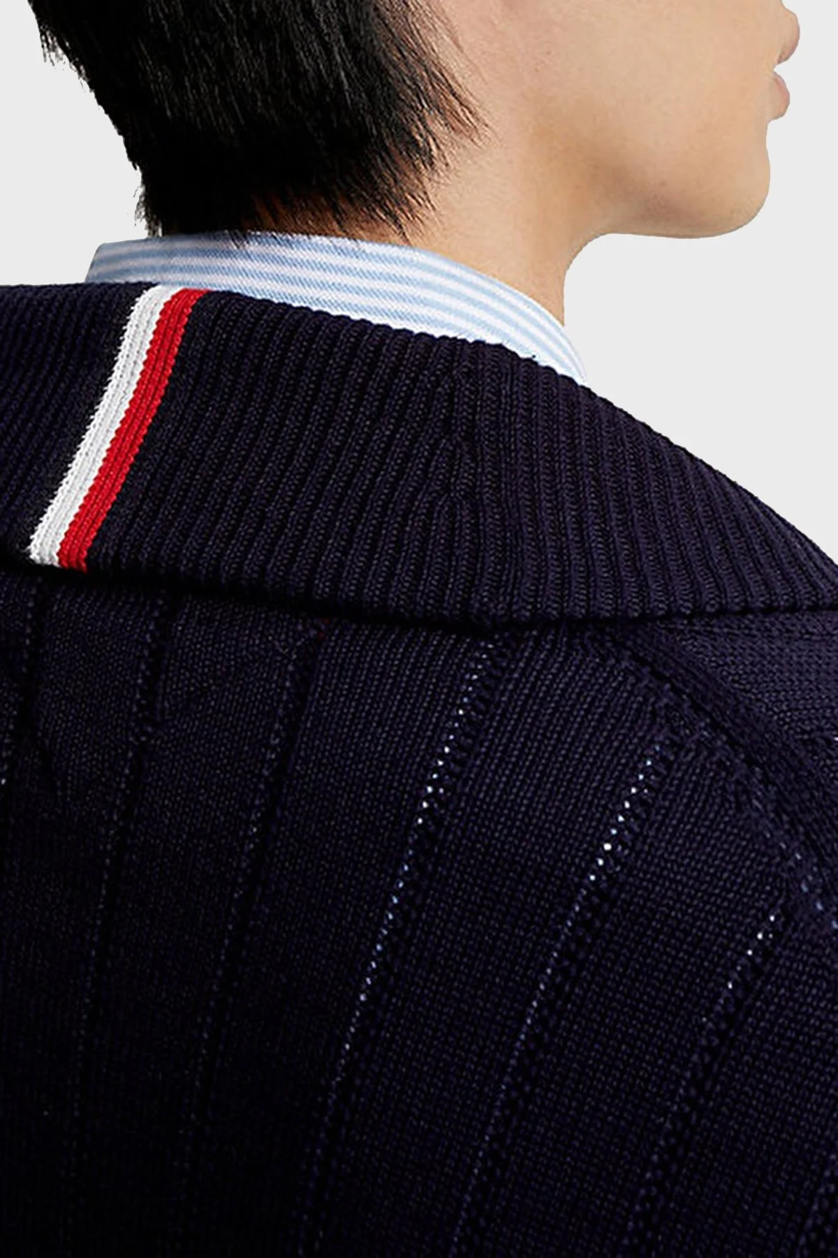 Tommy Hilfiger Düğmeli Cepli % 100 Pamuk Regular Fit Erkek Hırka MW0MW33455 DW5 LACİVERT - 3