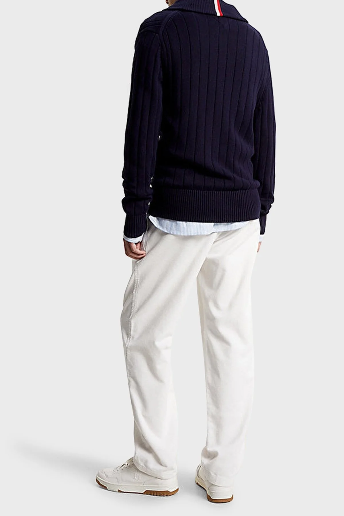 Tommy Hilfiger Düğmeli Cepli % 100 Pamuk Regular Fit Erkek Hırka MW0MW33455 DW5 LACİVERT - 5