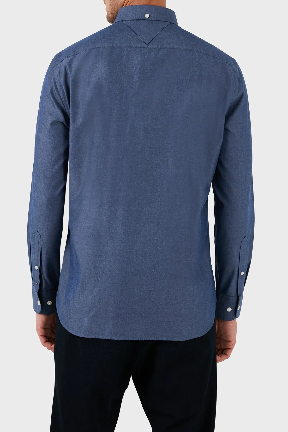Tommy Hilfiger Düğmeli Yaka % 100 Pamuk Regular Fit Erkek Gömlek MW0MW33326 DXF LACİVERT - 10